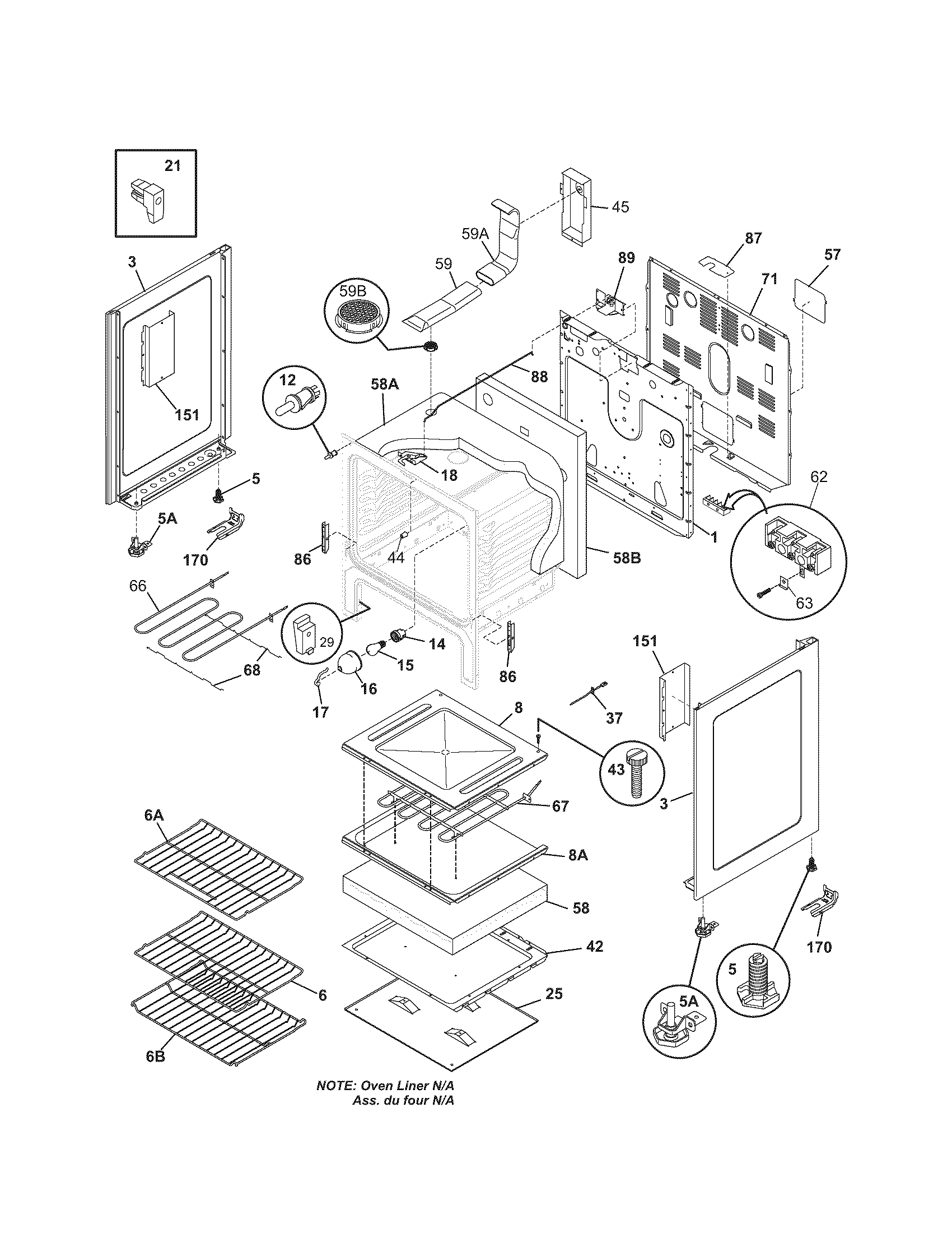 Kenmore 79096229409 body diagram