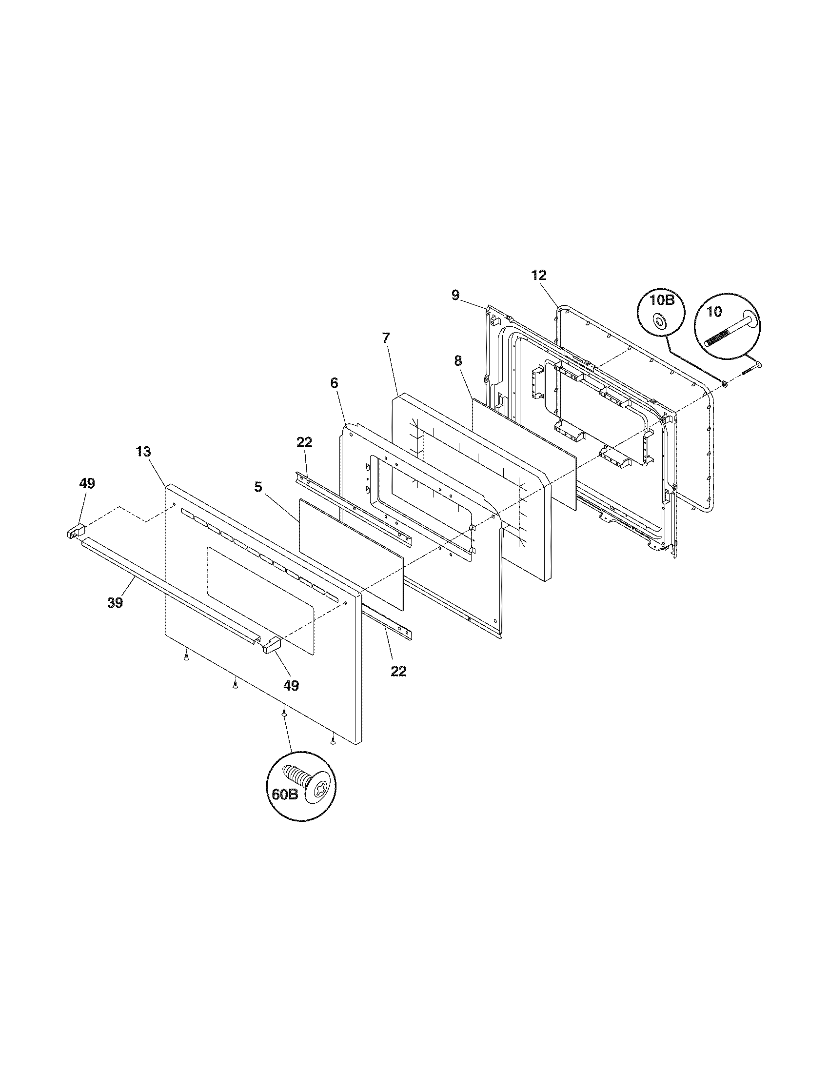 Kenmore 79091074600 door diagram