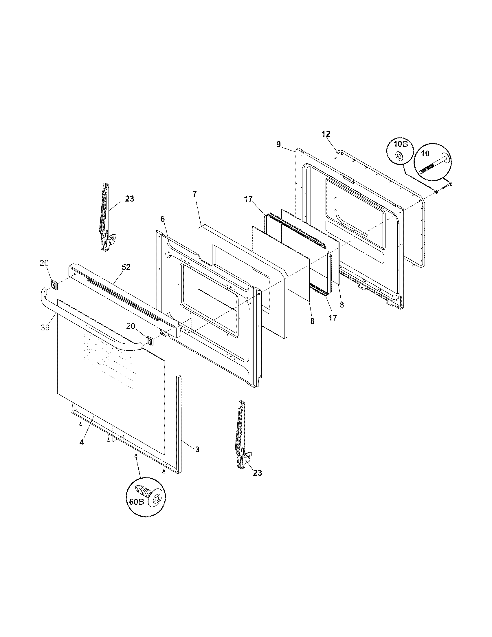 Kenmore 79090931600 door diagram