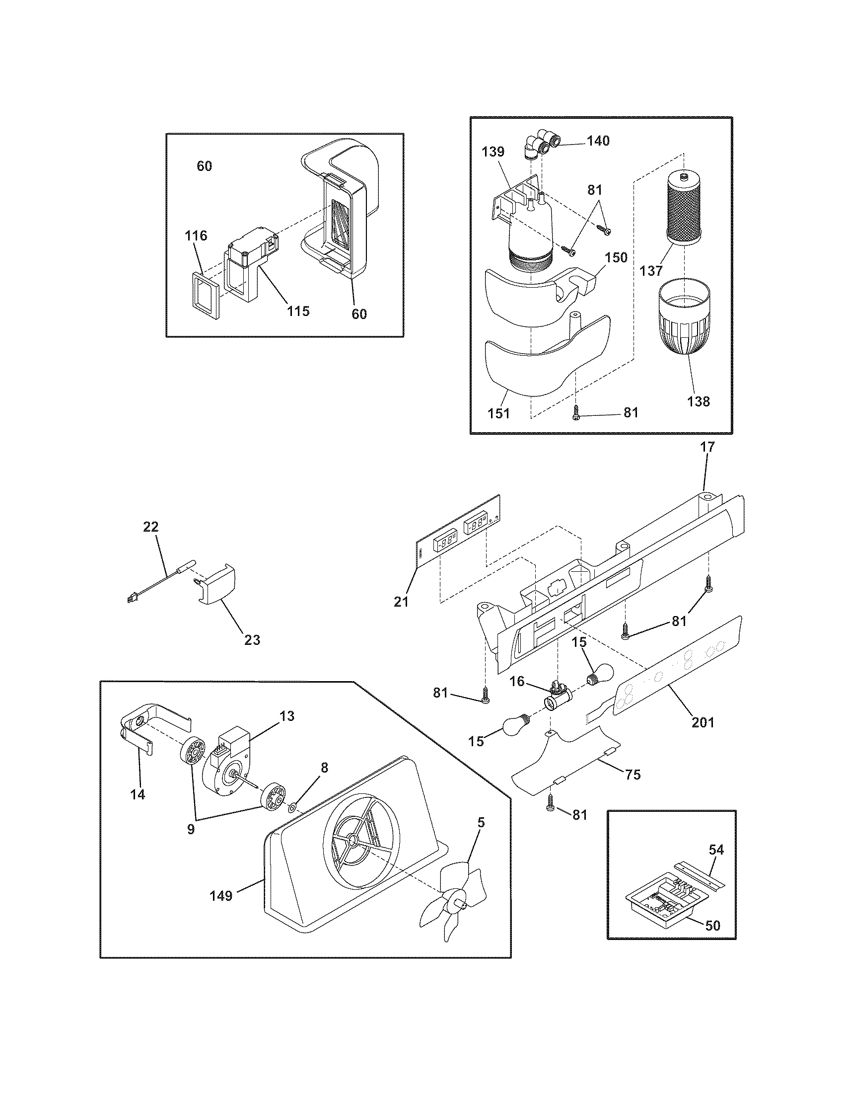 Frigidaire FSC23R5DB9 controls diagram