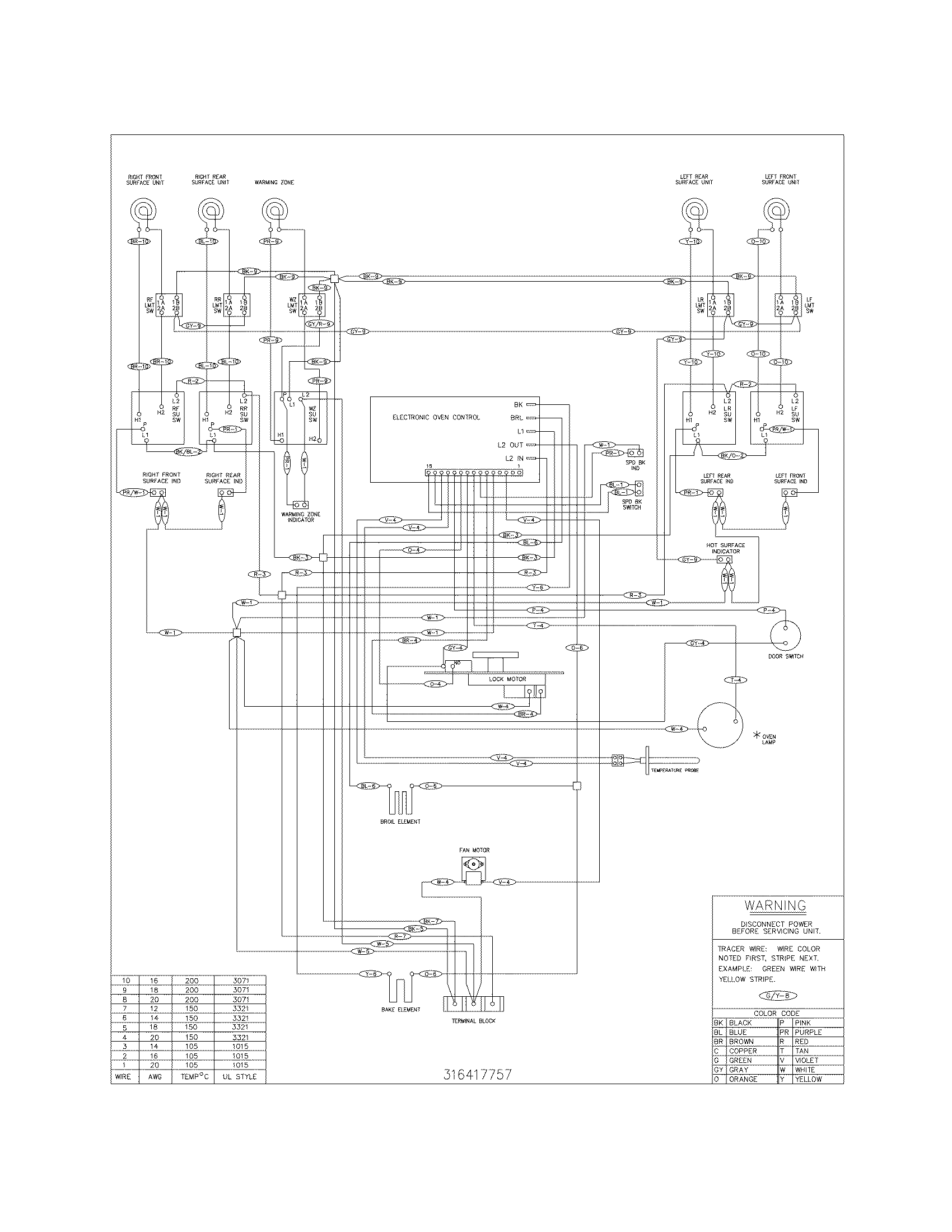 Frigidaire GLEFS79DQJ wiring diagram diagram