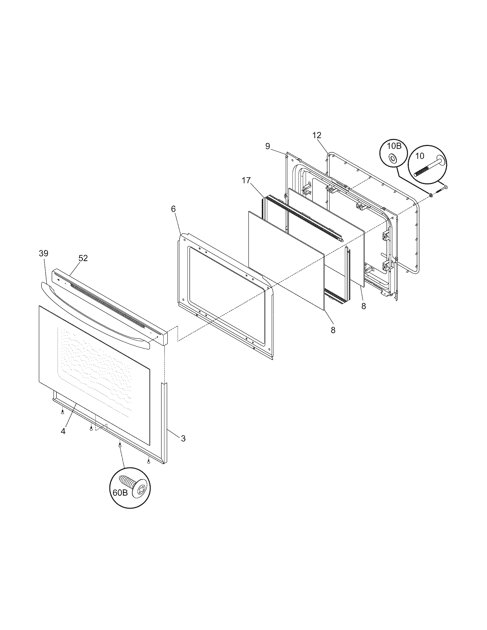 Kenmore 79095044503 door diagram