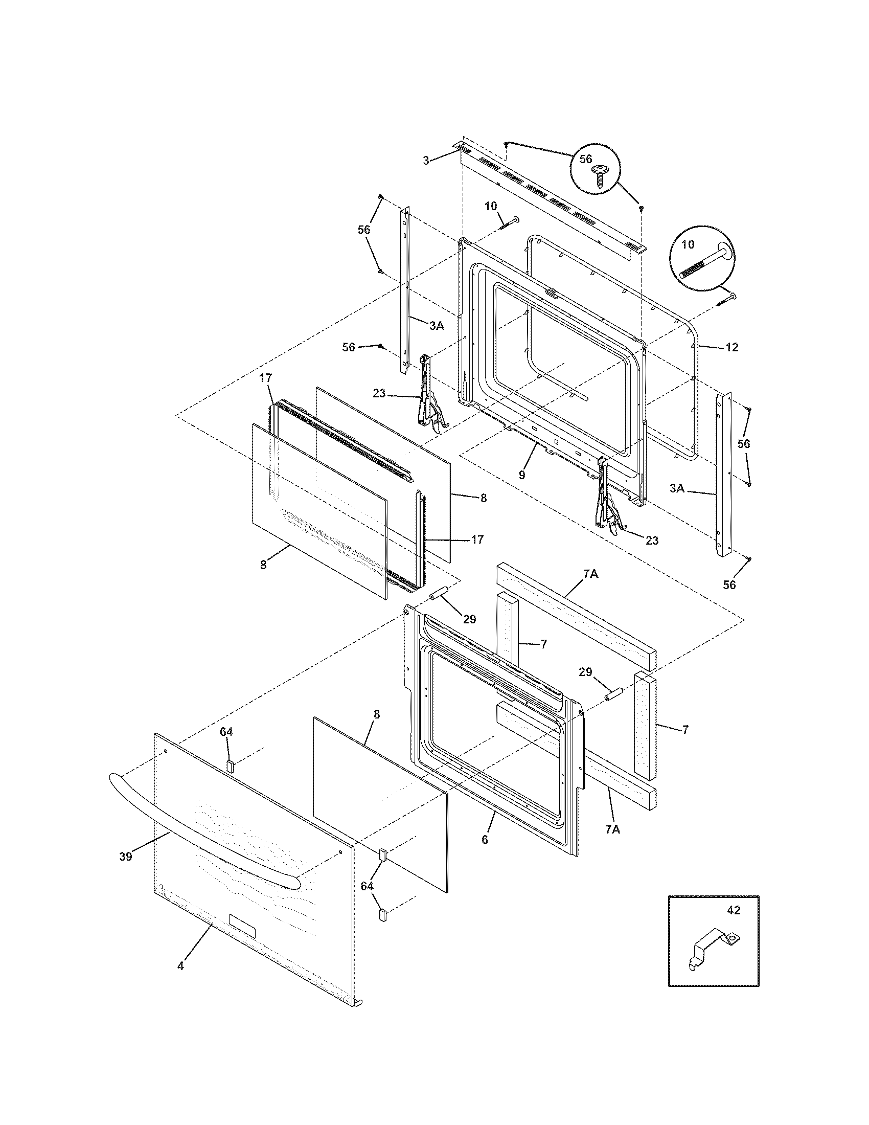 Kenmore Elite 79047902602 doors diagram