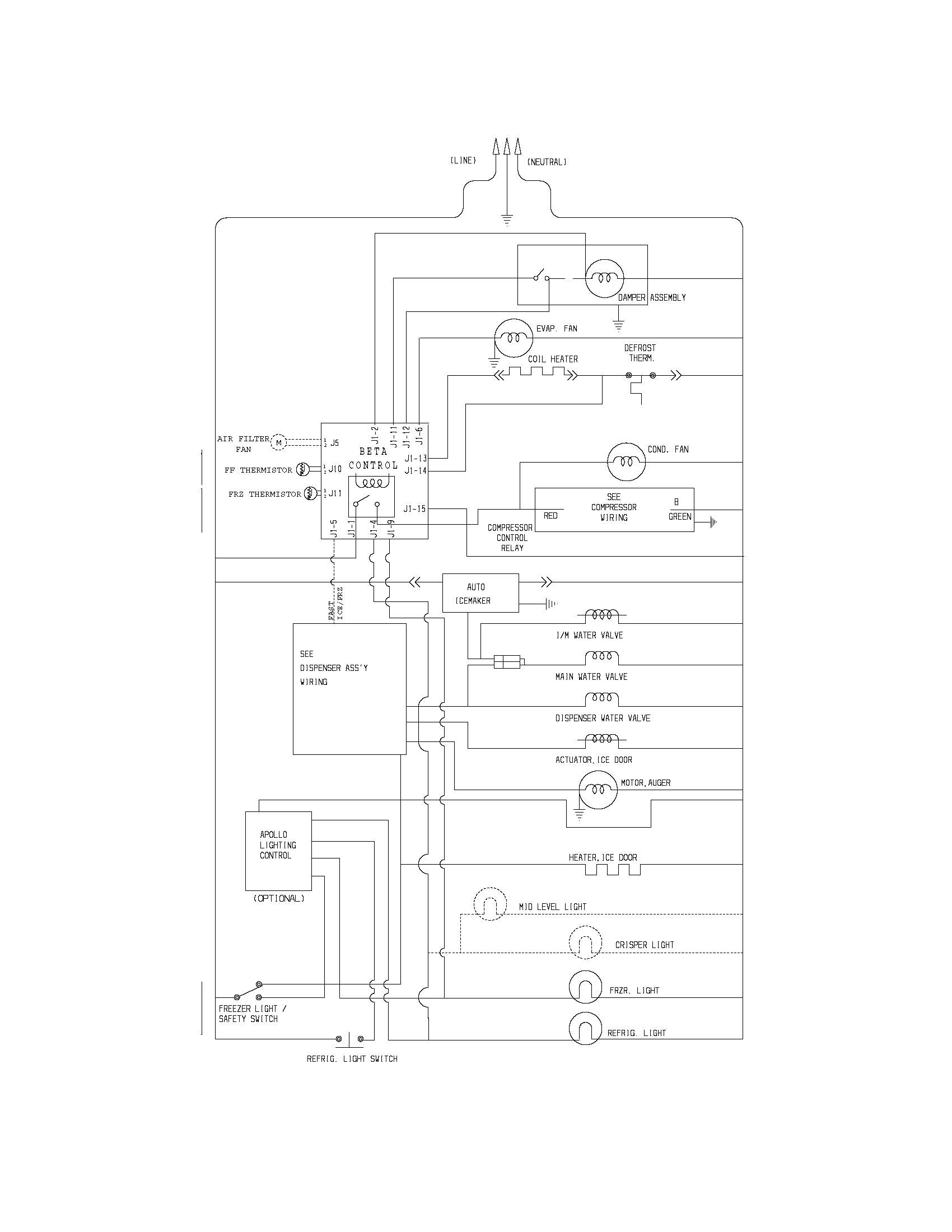 Kenmore Pro 25355333600 wiring schematic diagram