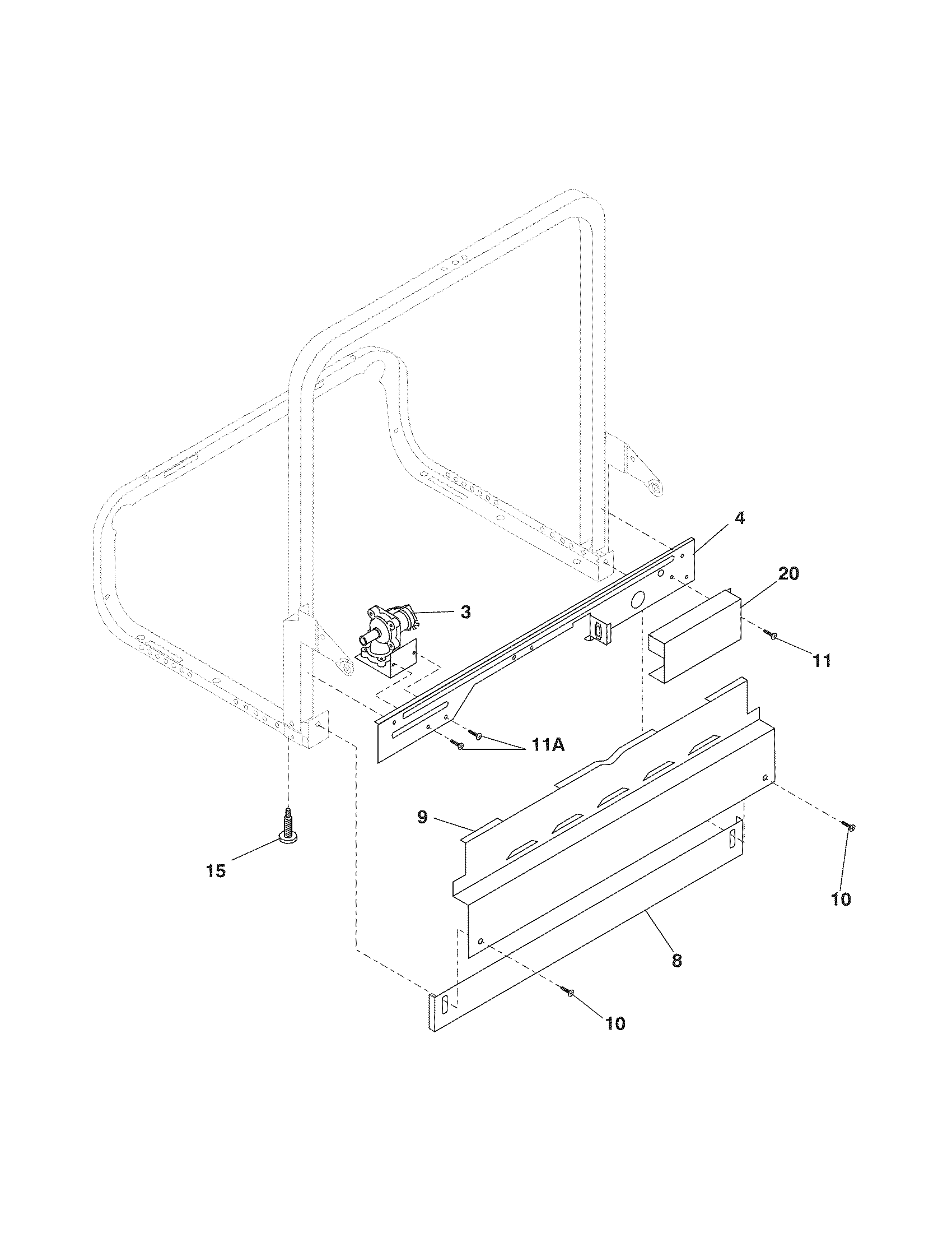 Kenmore 58716253401 frame diagram