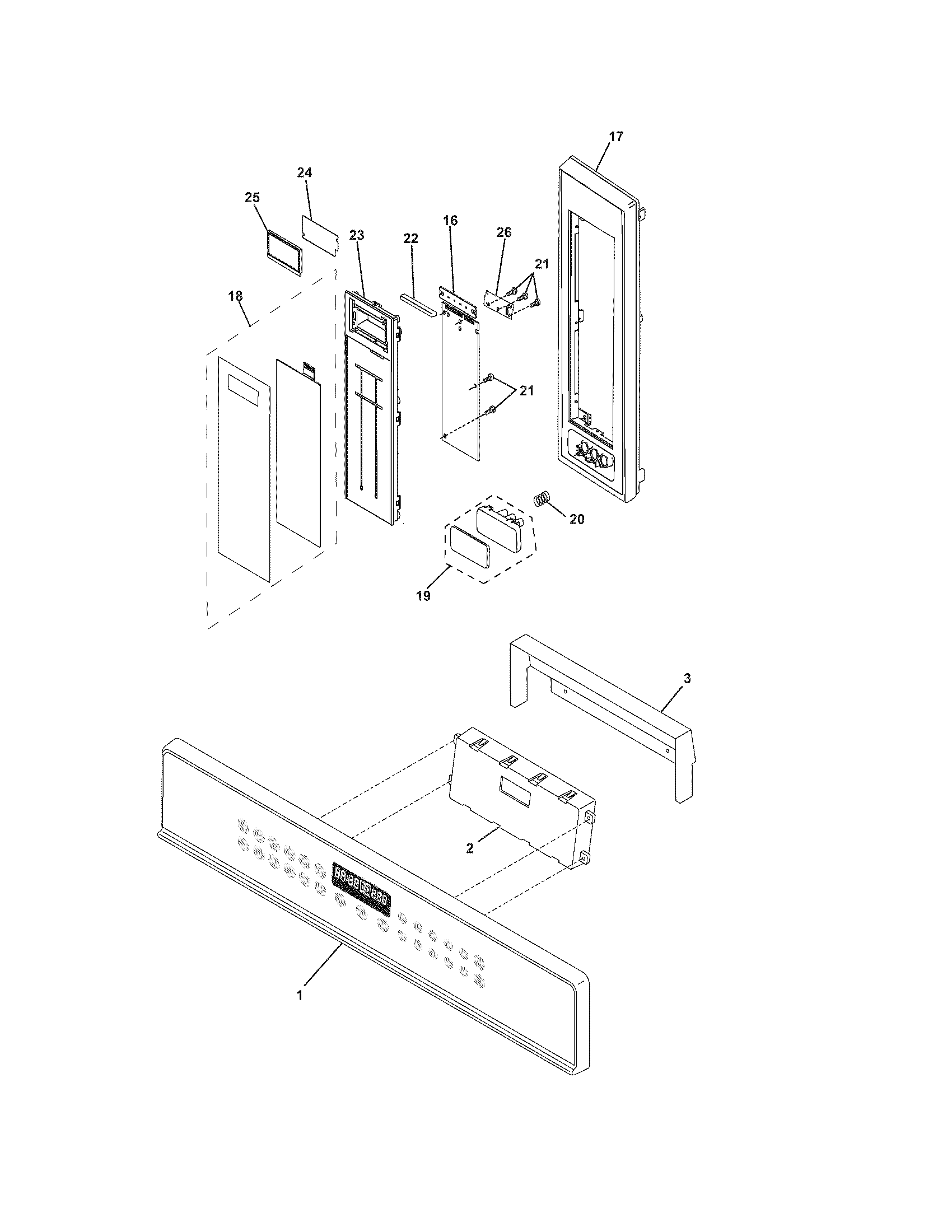 Frigidaire GLEB30M9FQA control panel diagram