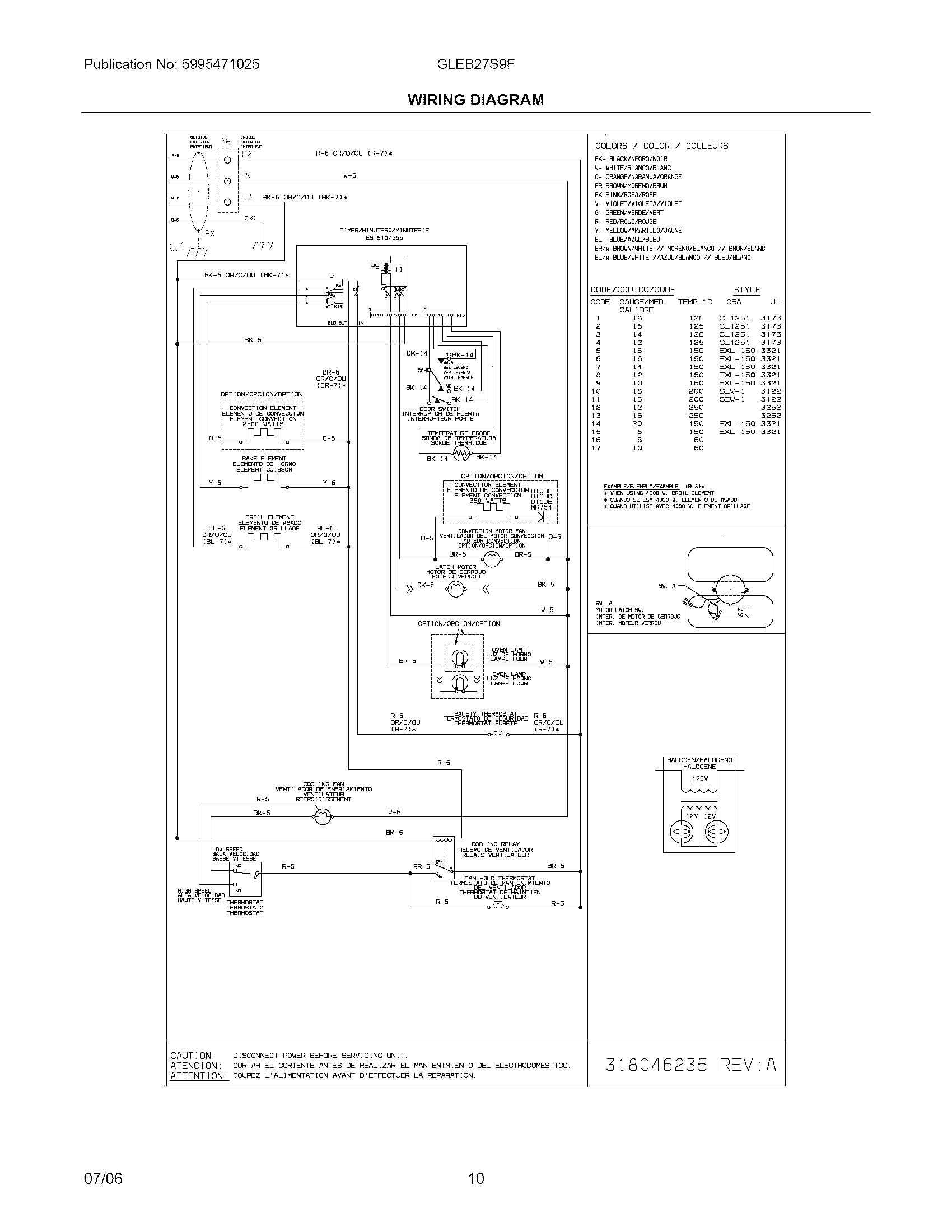 Frigidaire GLEB27S9FQA wiring diagram diagram