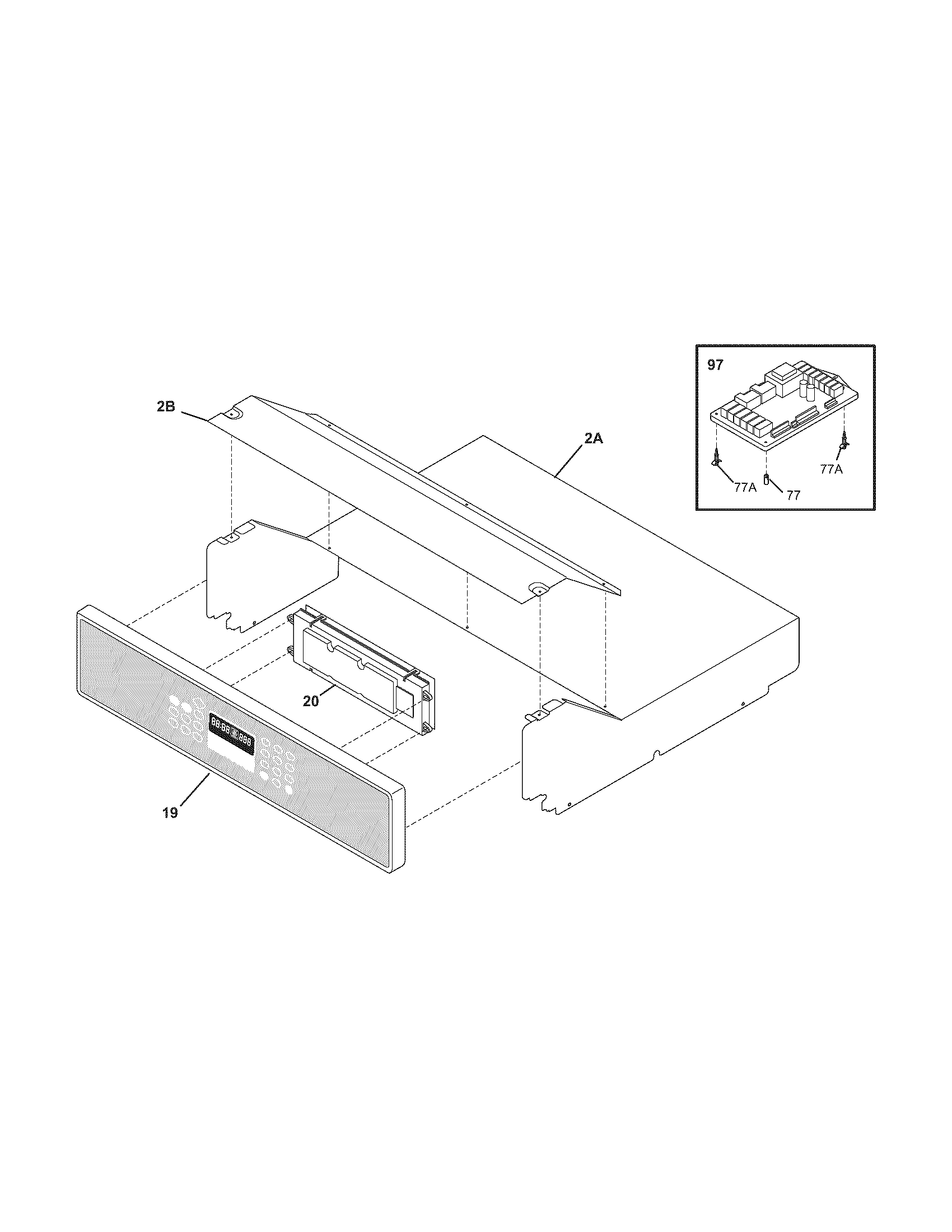 Frigidaire GLEB27T9FSA control panel diagram