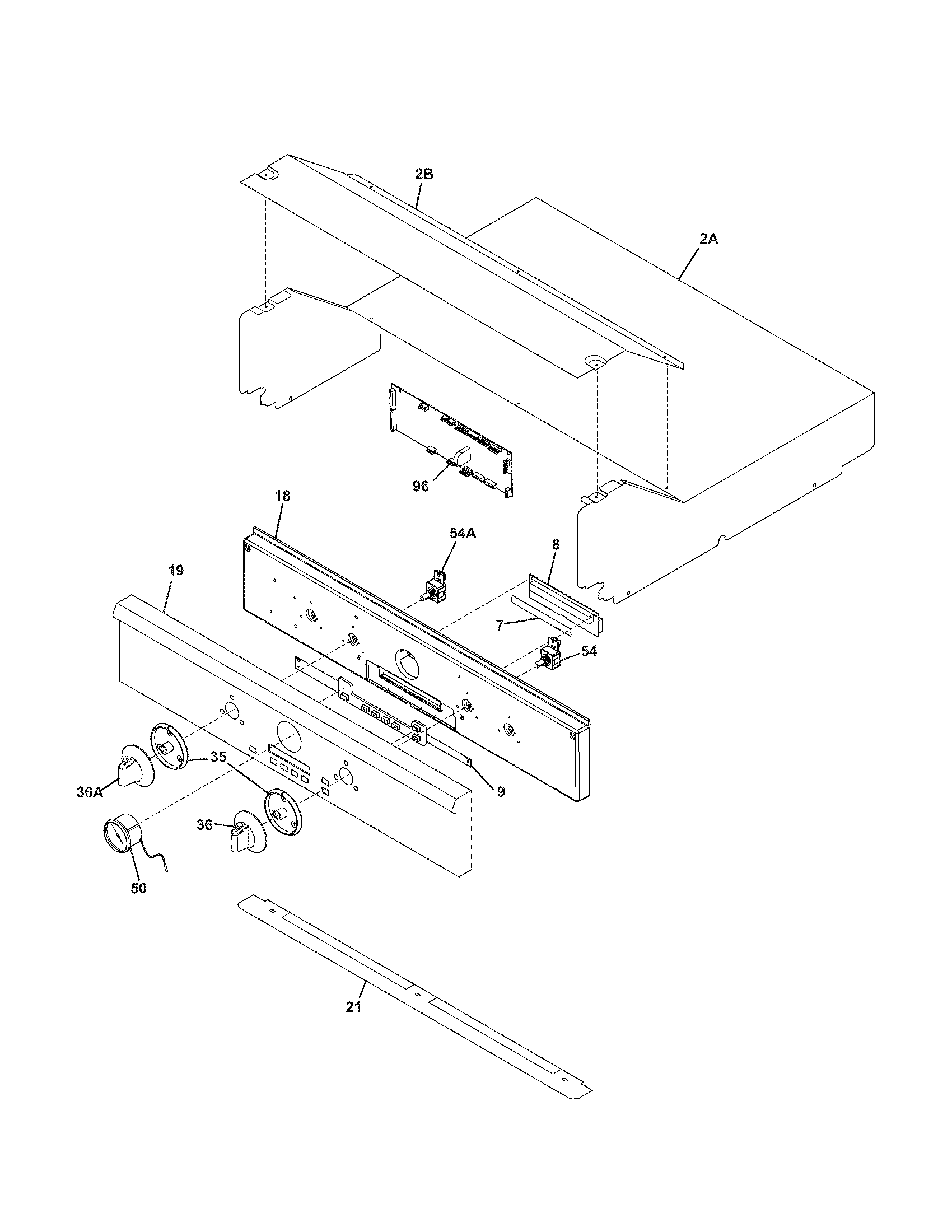 Kenmore Pro 79041003600 control panel diagram