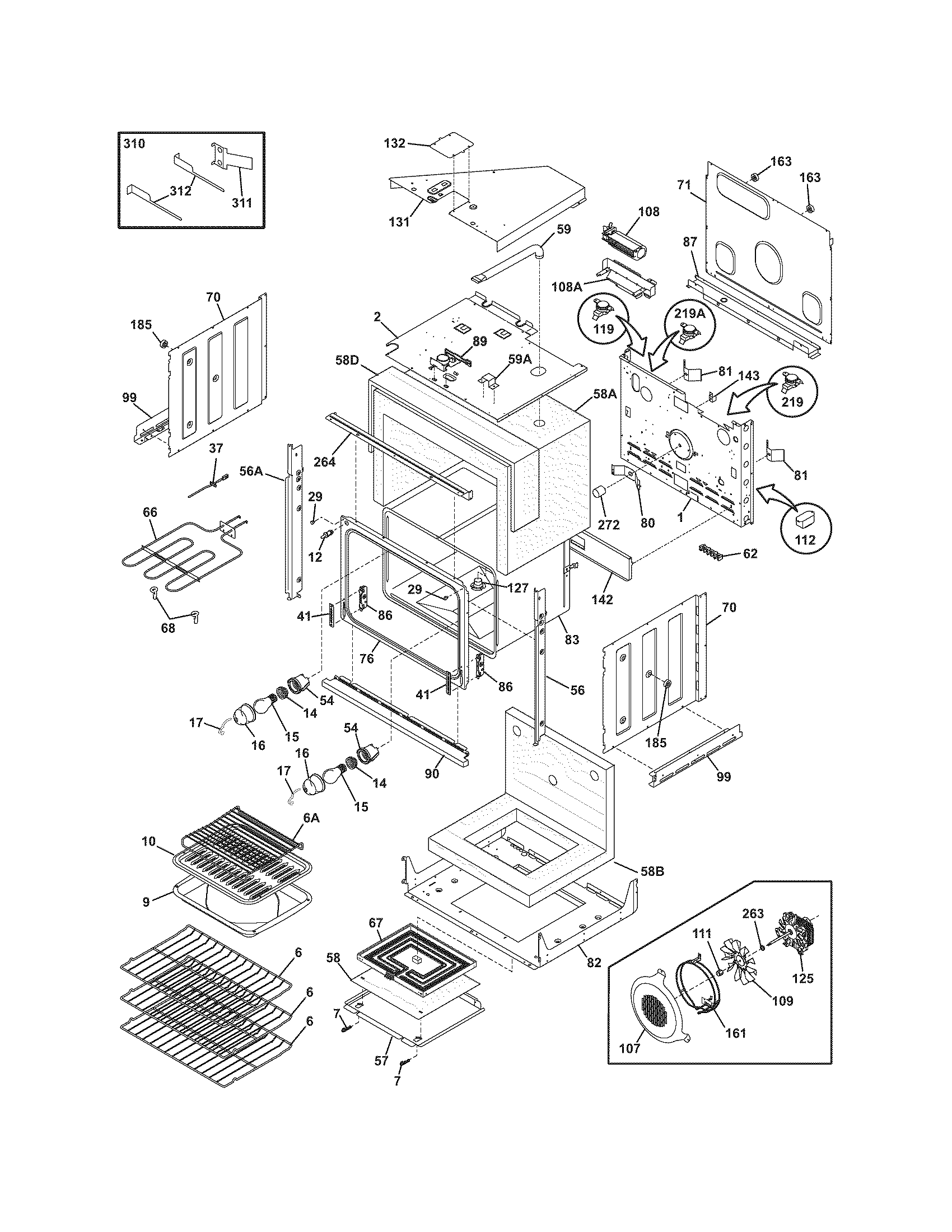 Frigidaire LEEB30S9FEA body diagram
