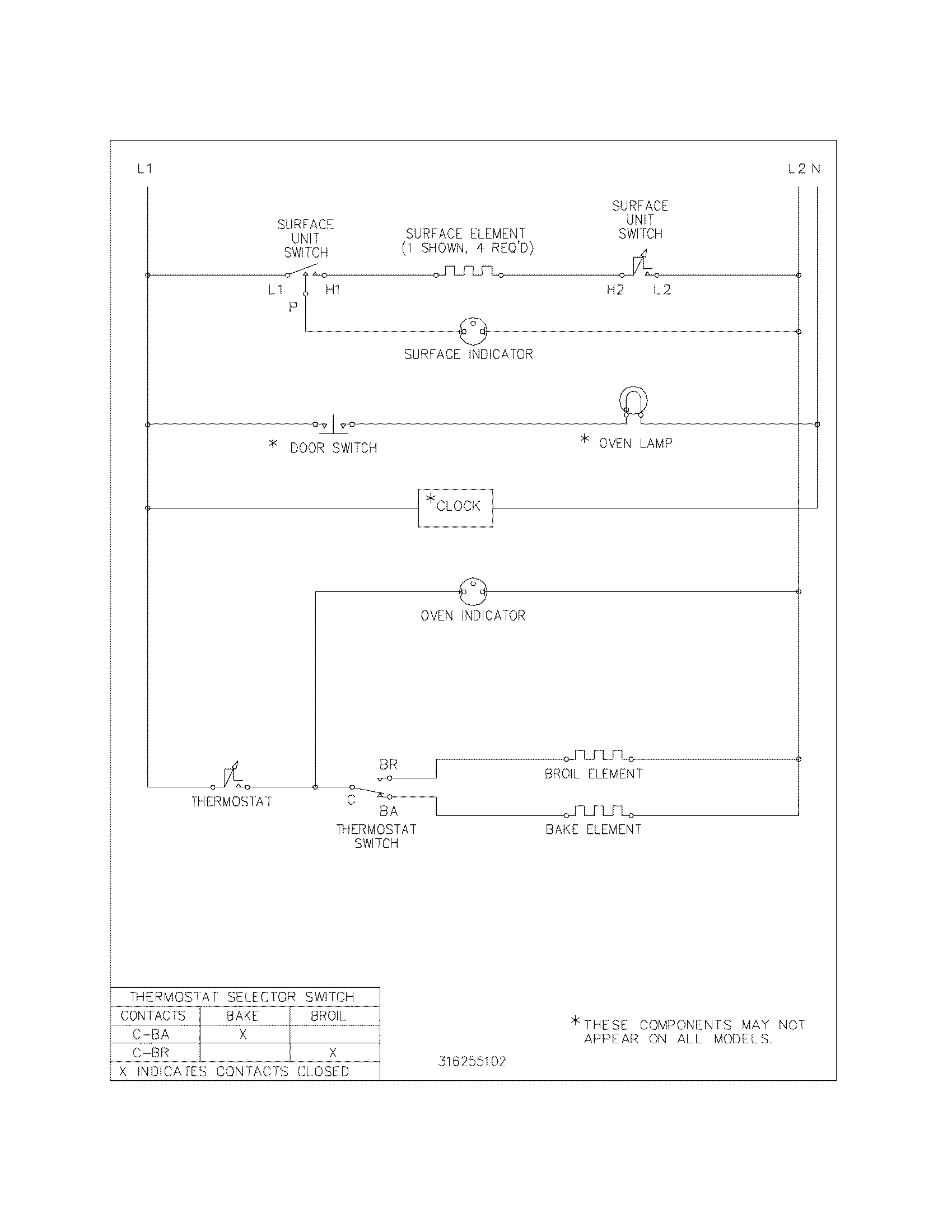 Frigidaire GLEFM97FPWB wiring schematic diagram