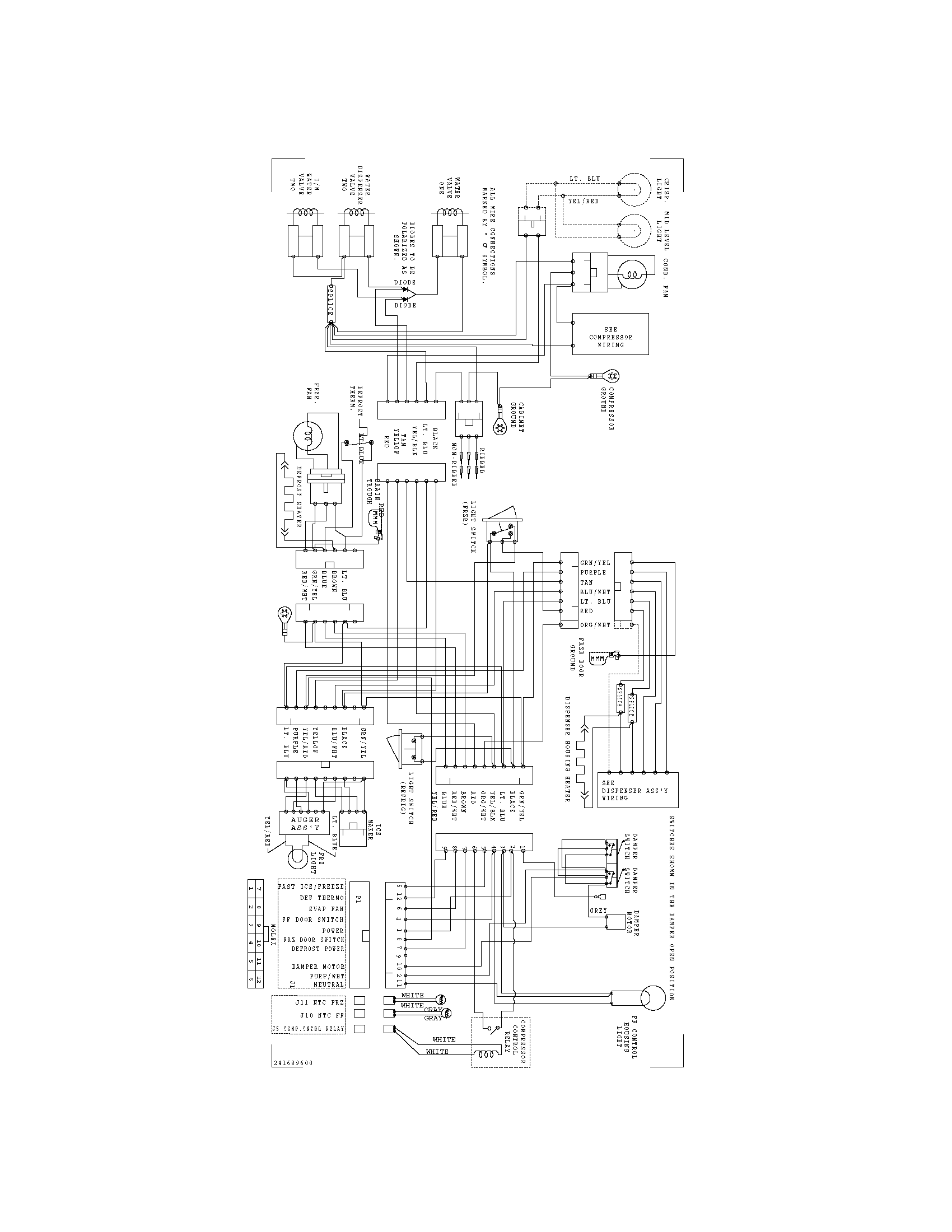 Frigidaire GLHS66EEB8 wiring diagram diagram
