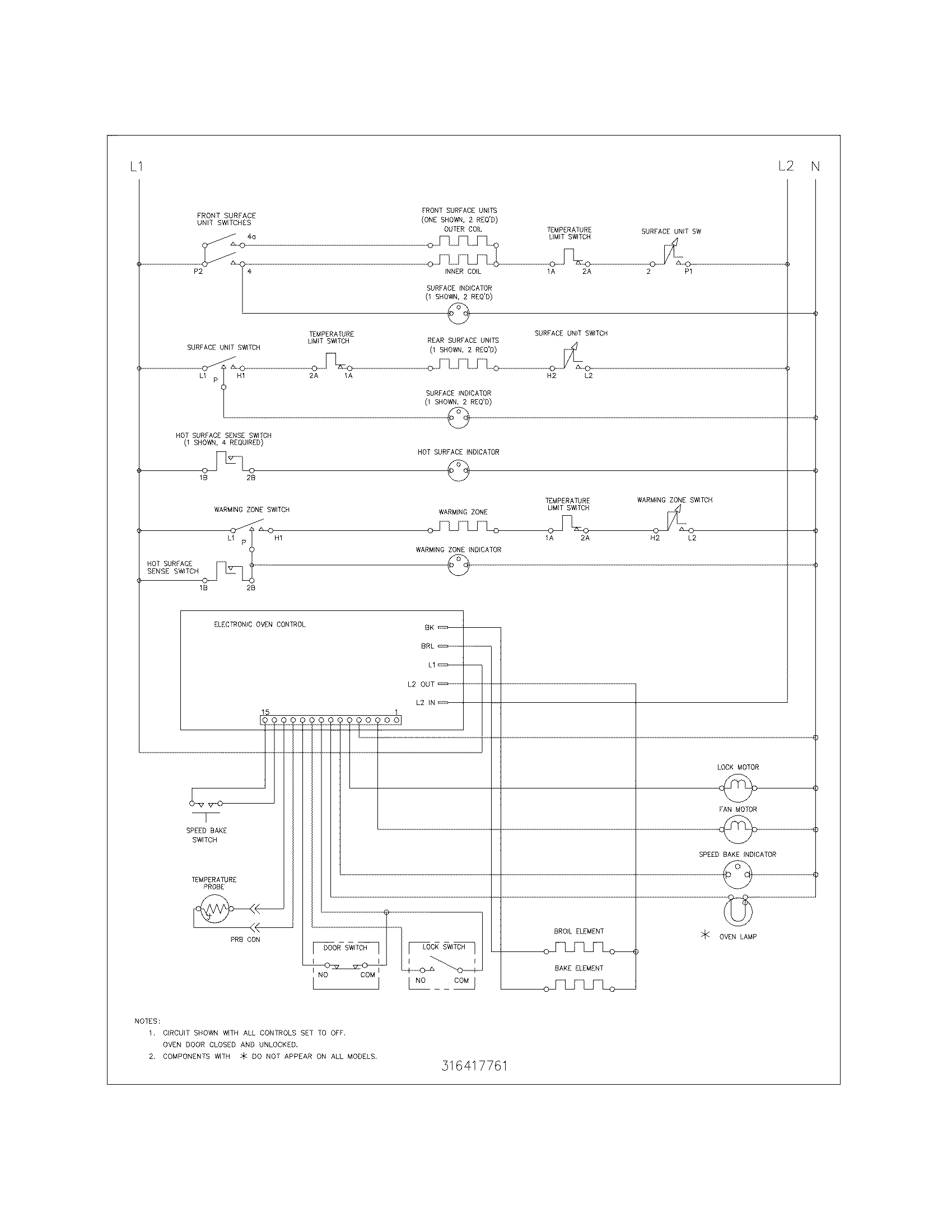 Frigidaire GLEFZ379FCA wiring schematic diagram