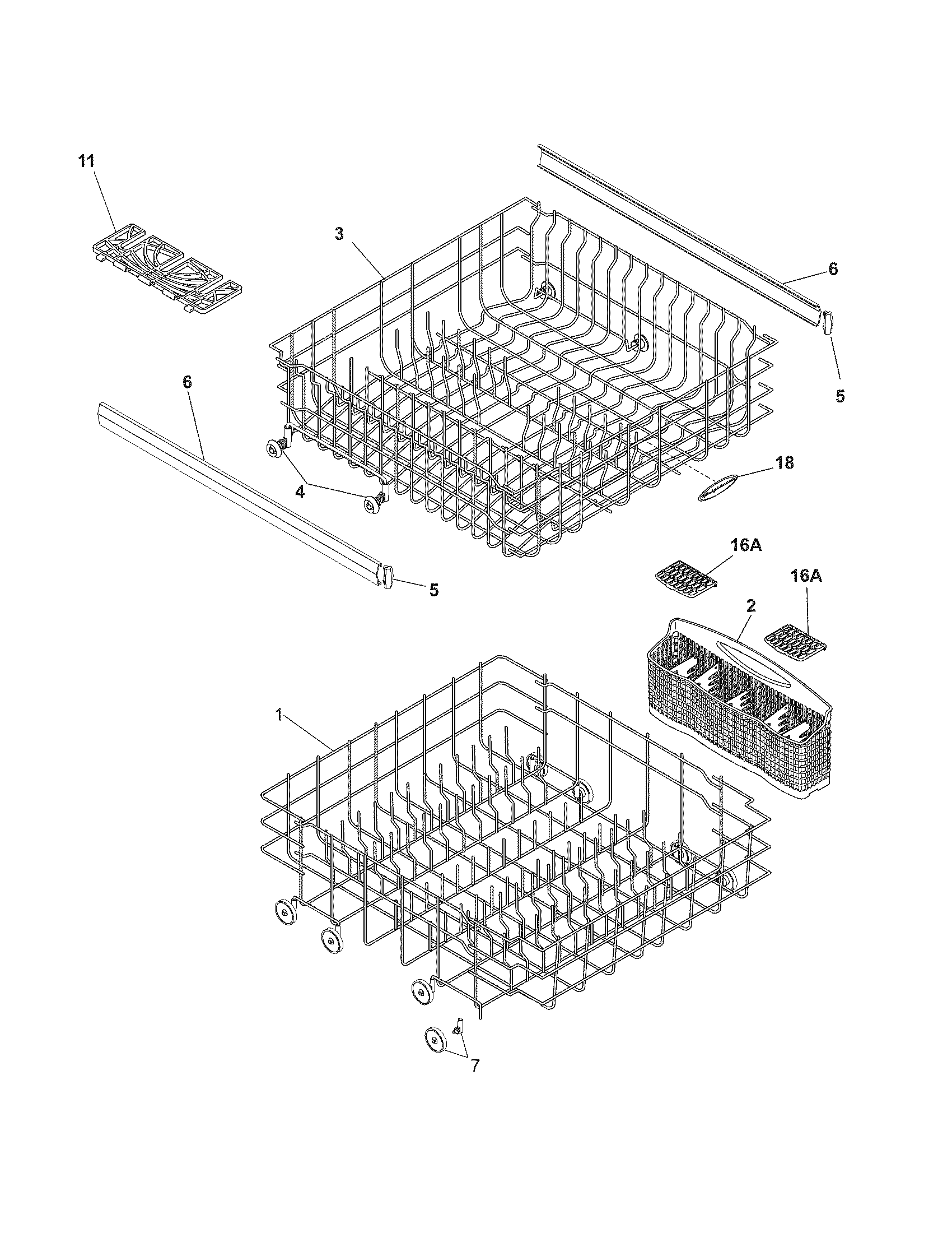 Frigidaire FDBB2040FC1 racks diagram