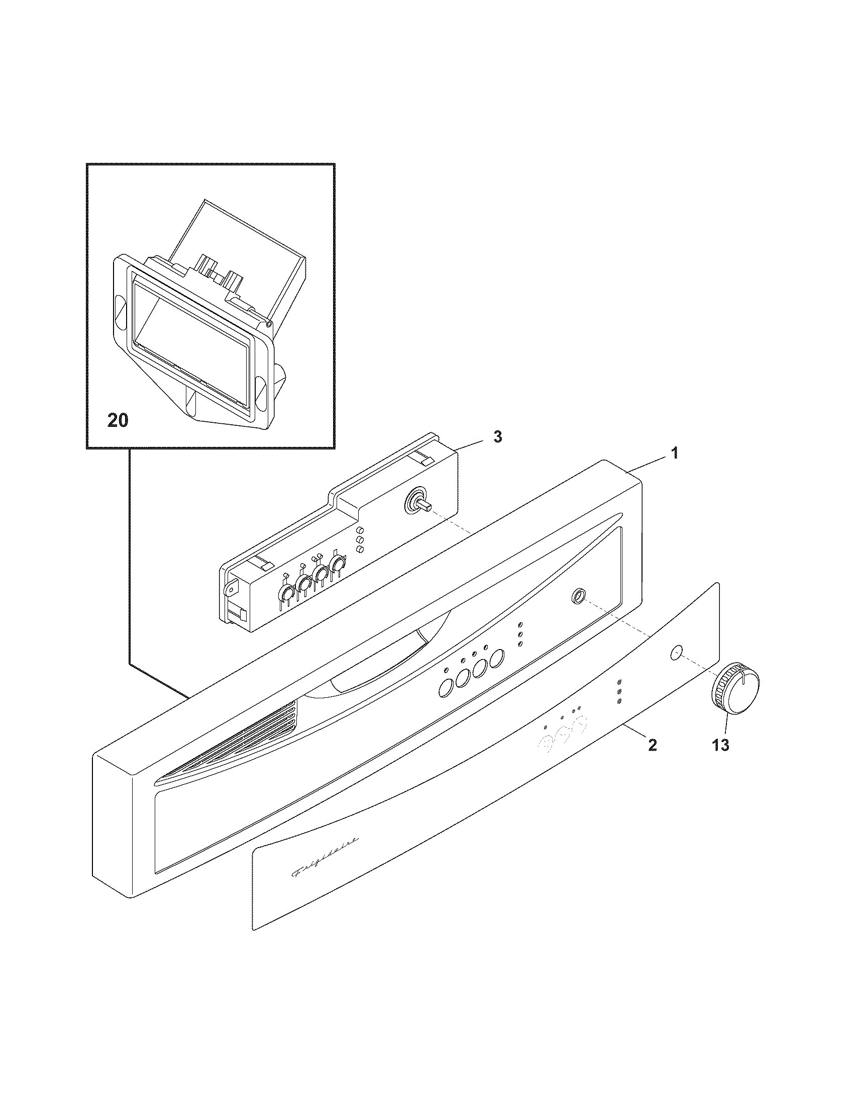 Frigidaire FDB1051REB1 control panel diagram