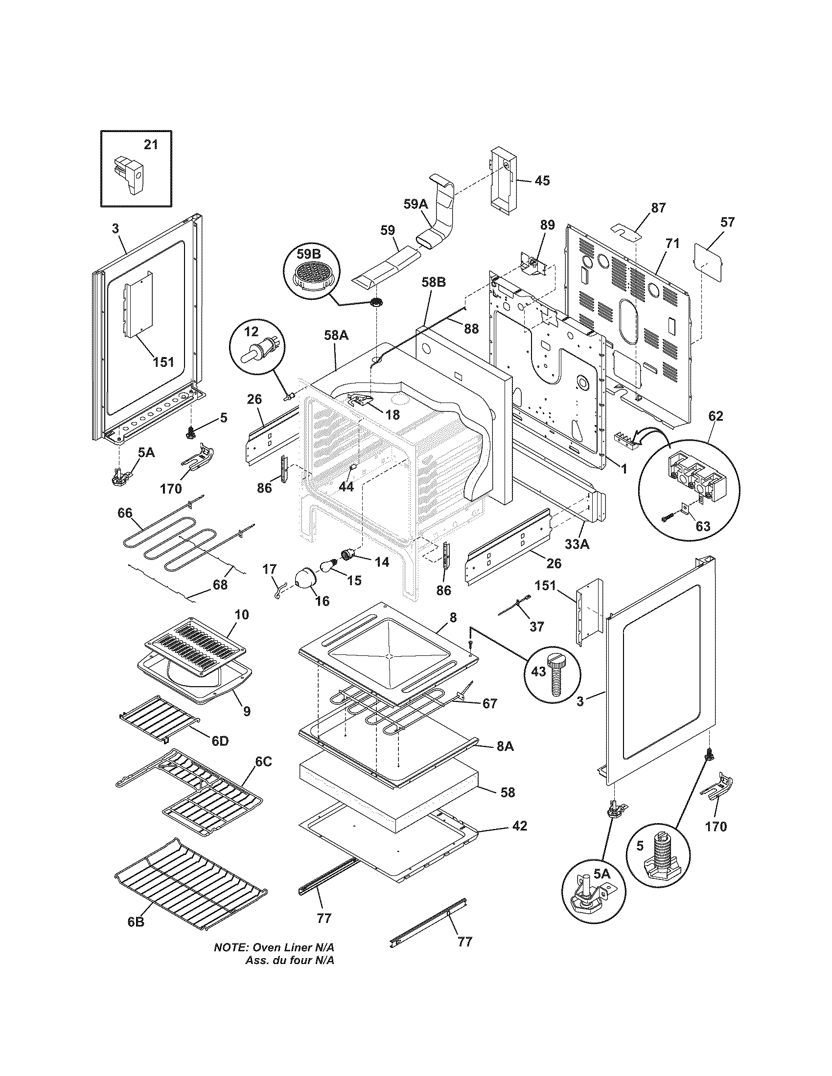 Kenmore 79096512407 body diagram