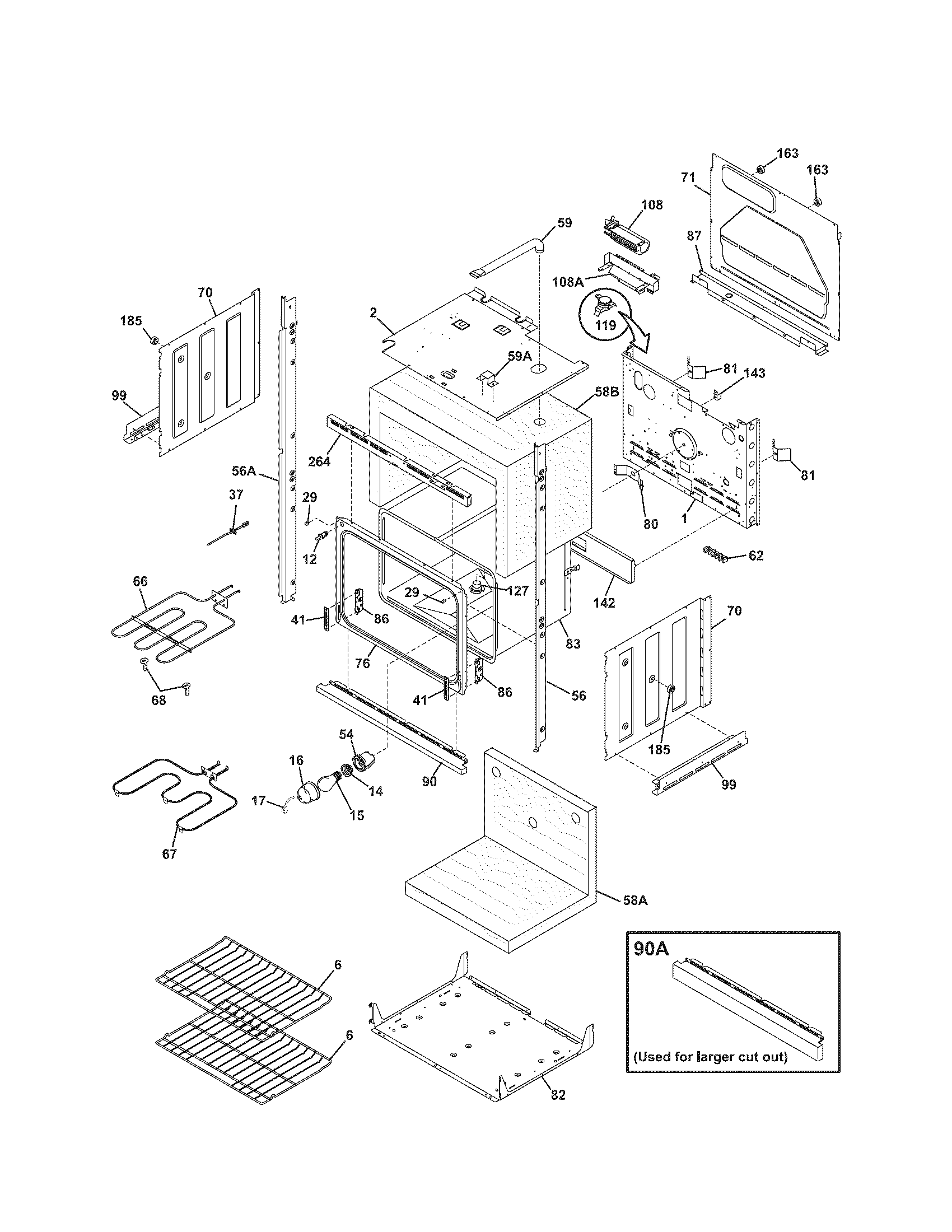 Kenmore 79047873404 lower oven diagram