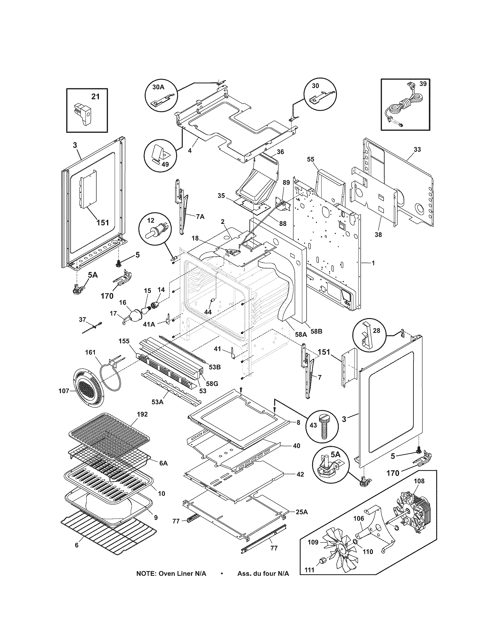 Kenmore Elite 79079213302 body diagram