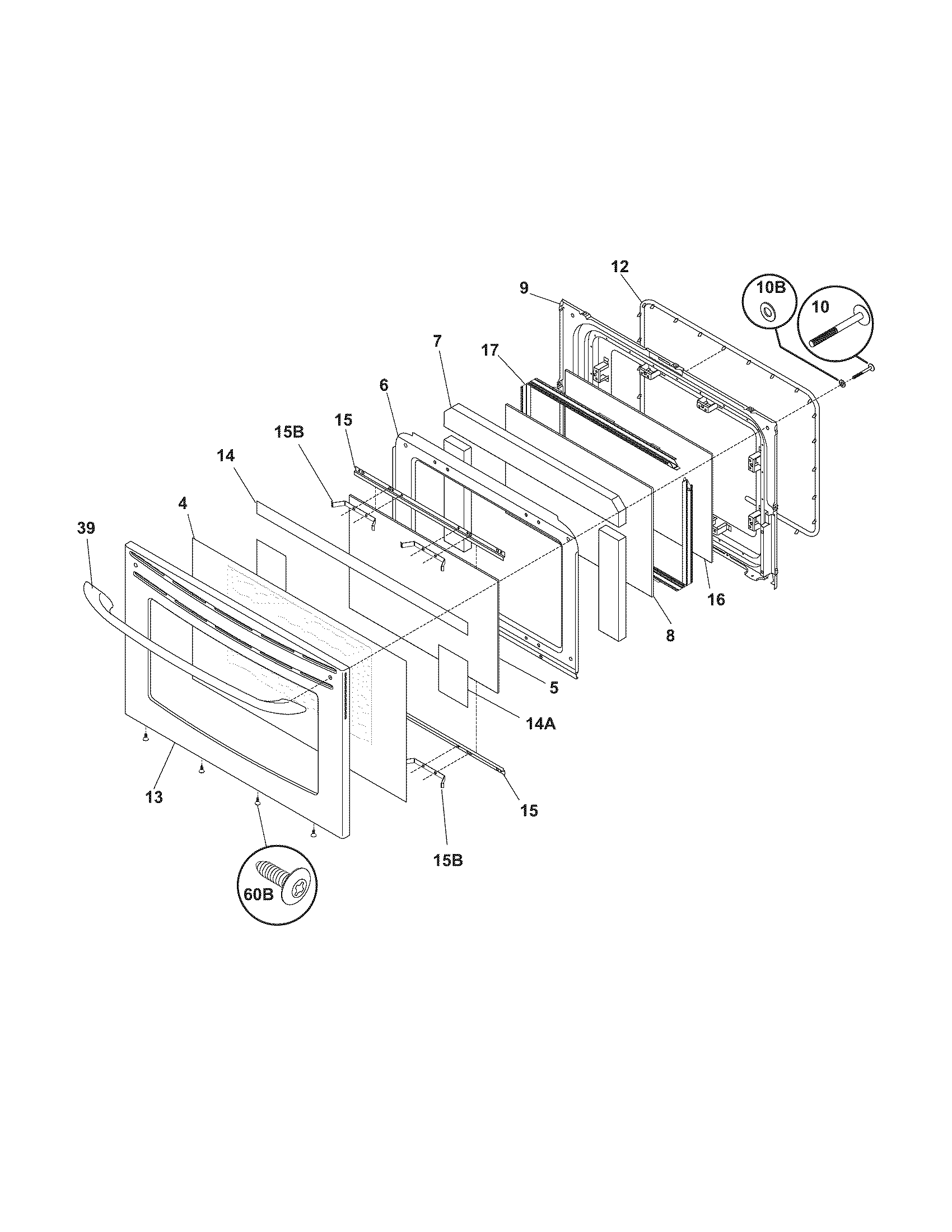 Kenmore Elite 79079213302 door diagram