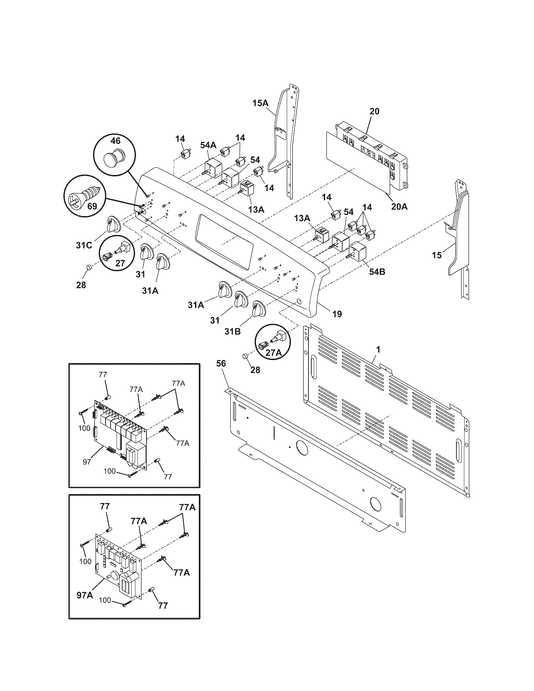 Kenmore 79096564600 backguard diagram