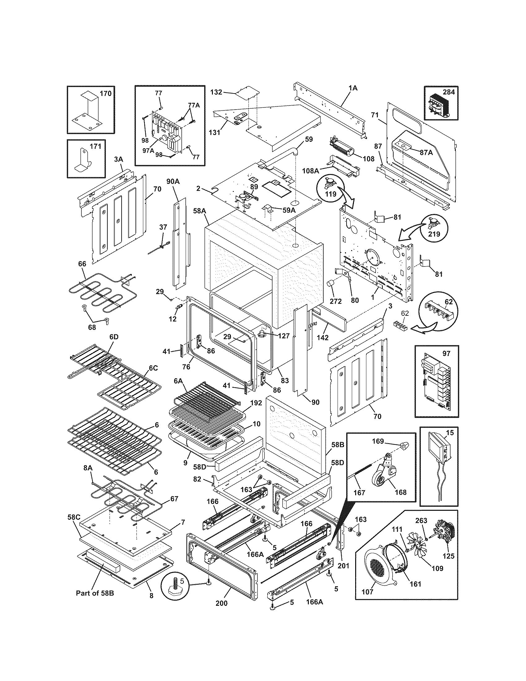 Kenmore Elite 79046714600 body diagram