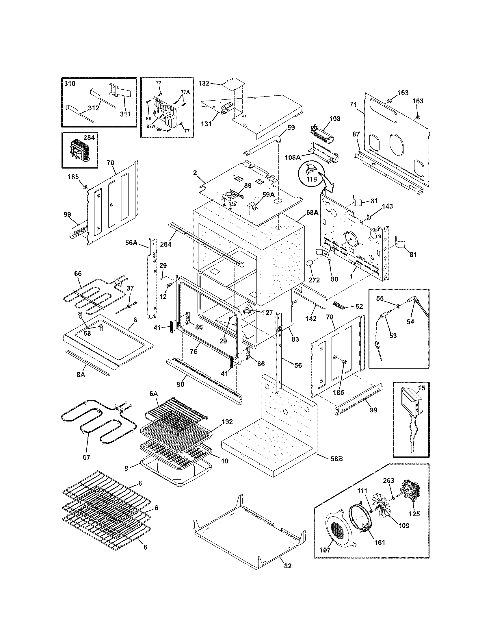 Kenmore Elite 79047889600 body diagram