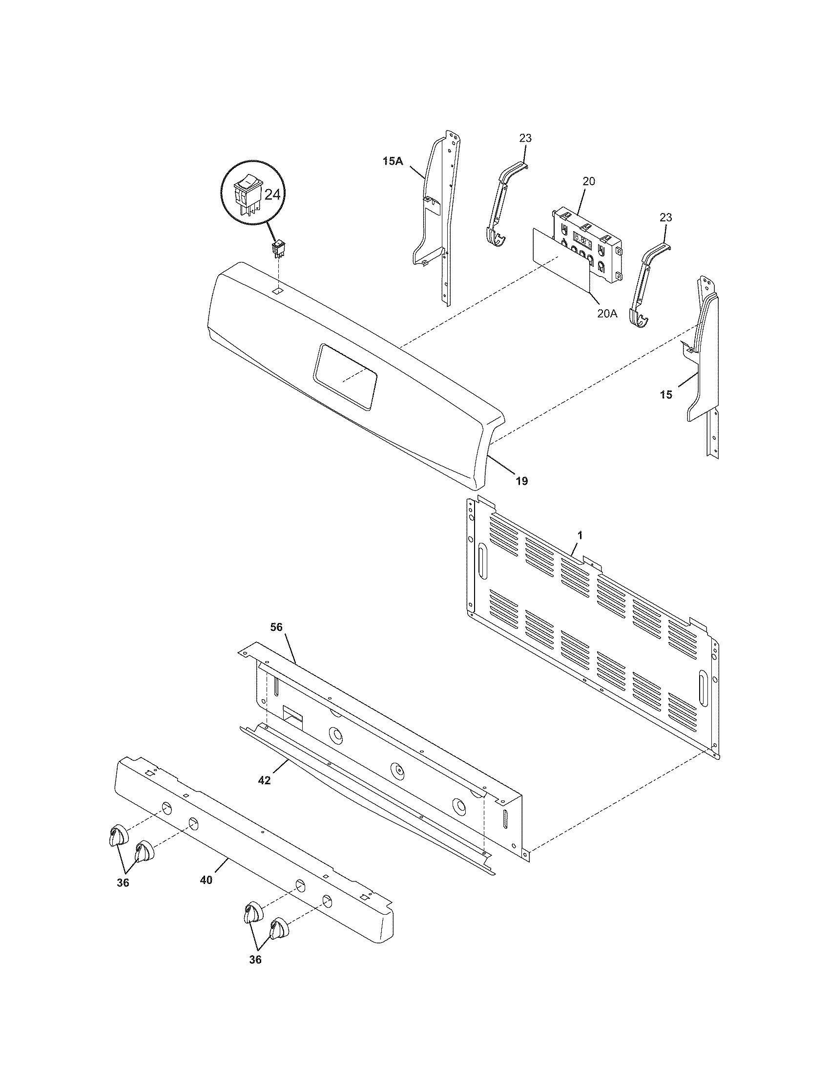 Kenmore 79071541601 backguard diagram