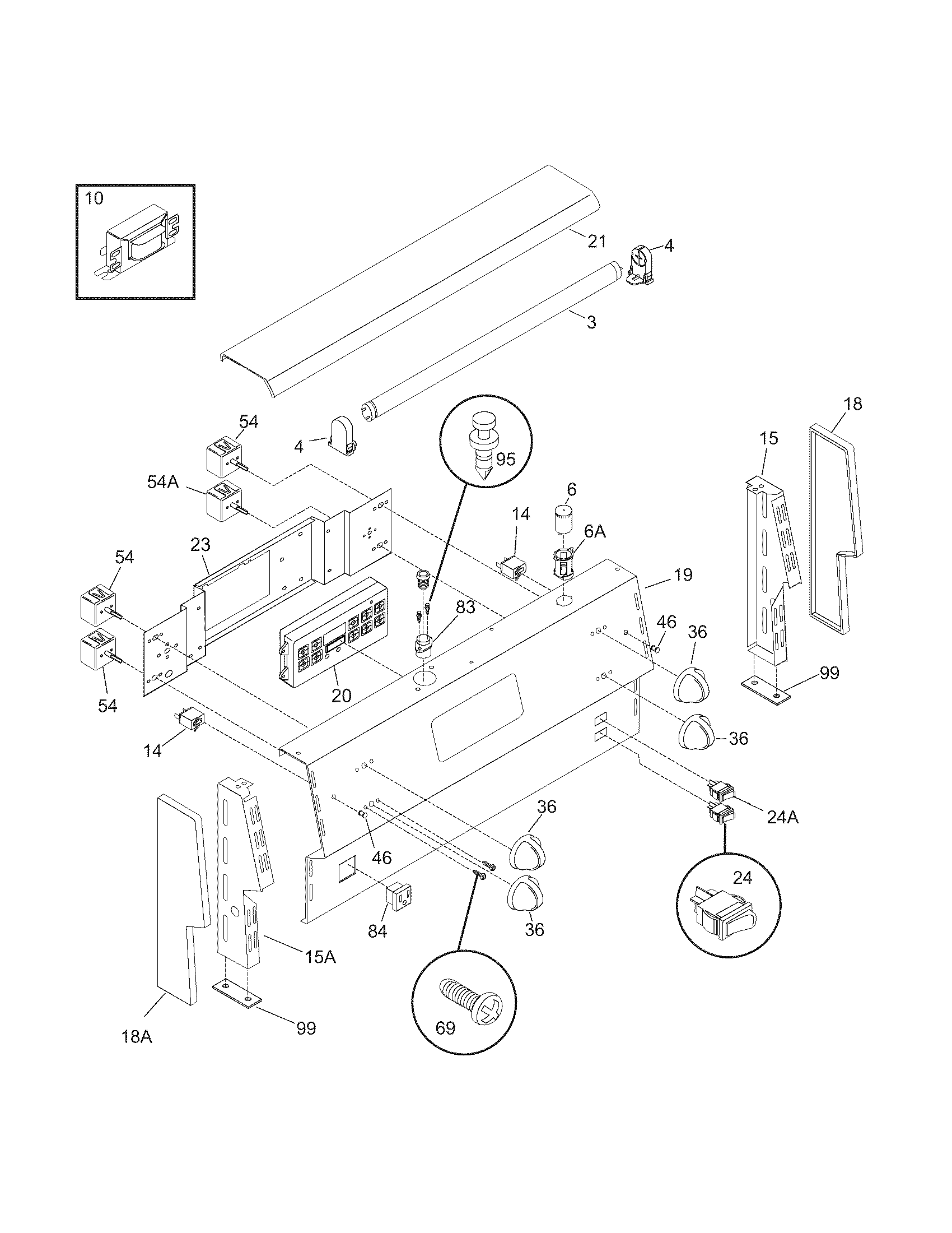 Frigidaire CFEF272DS4 backguard diagram