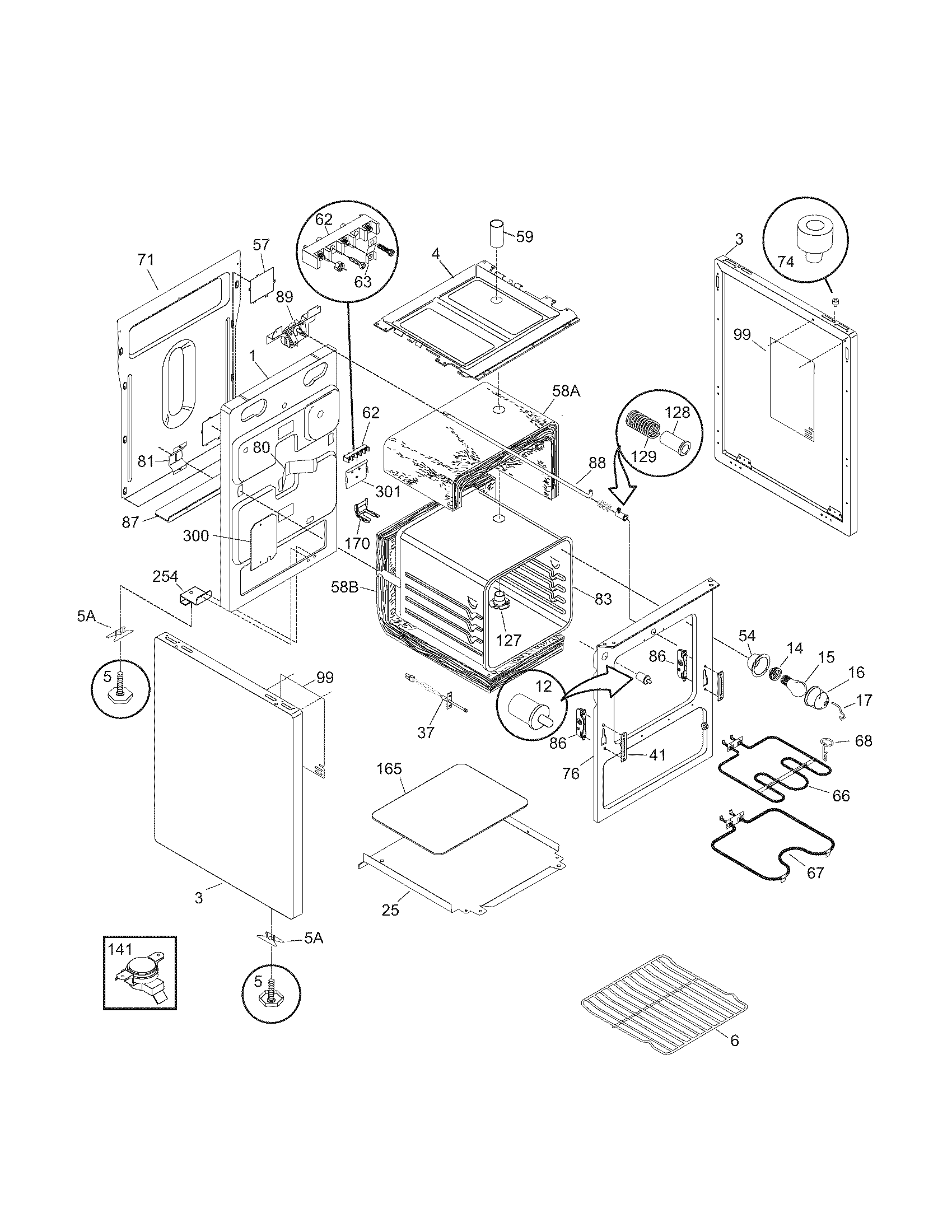 Kenmore 79090102203 body diagram
