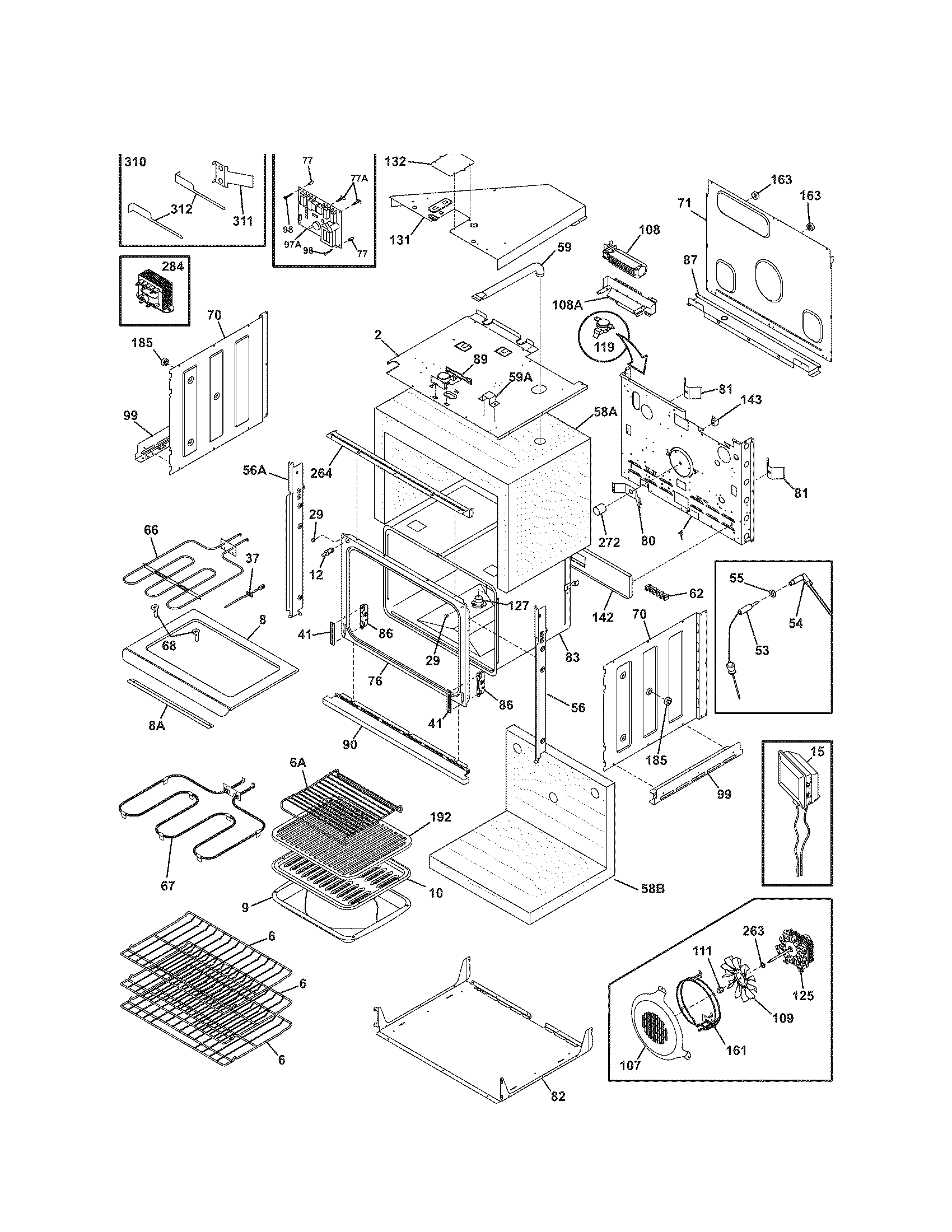 Kenmore Elite 79047883603 body diagram