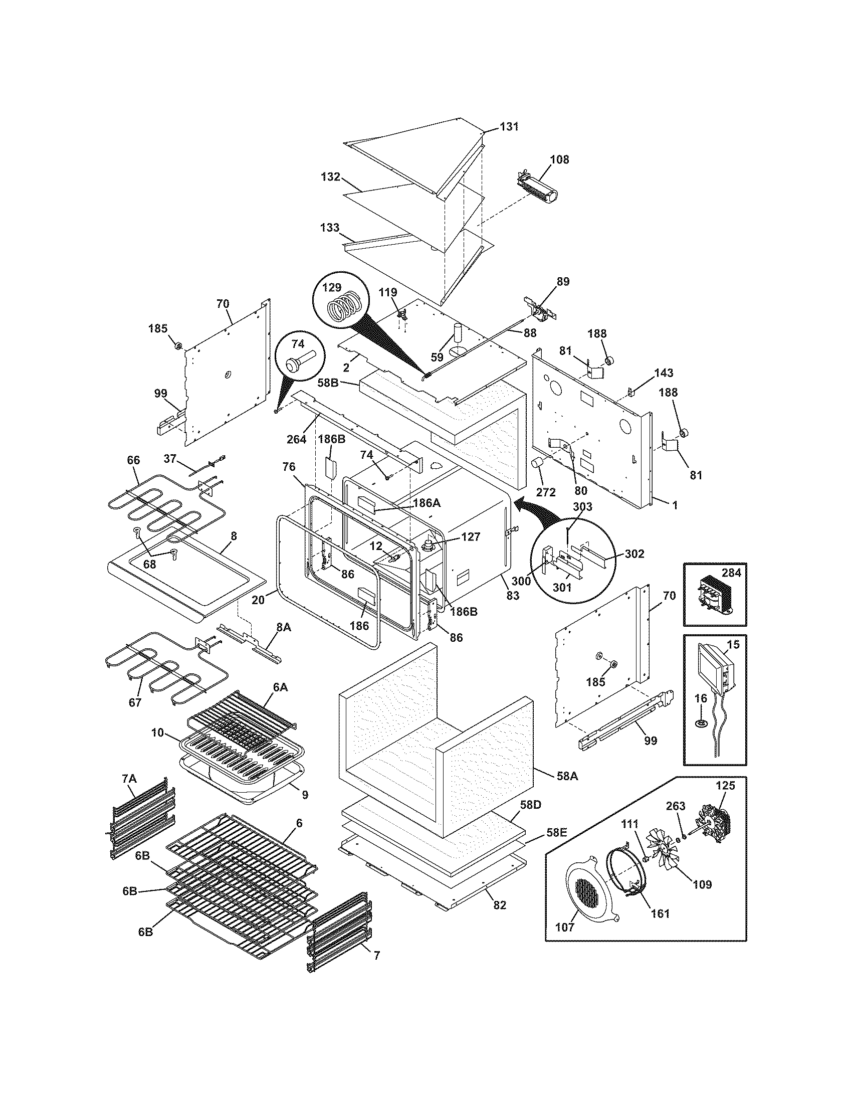 Electrolux E30EW85ESS2 upper oven diagram