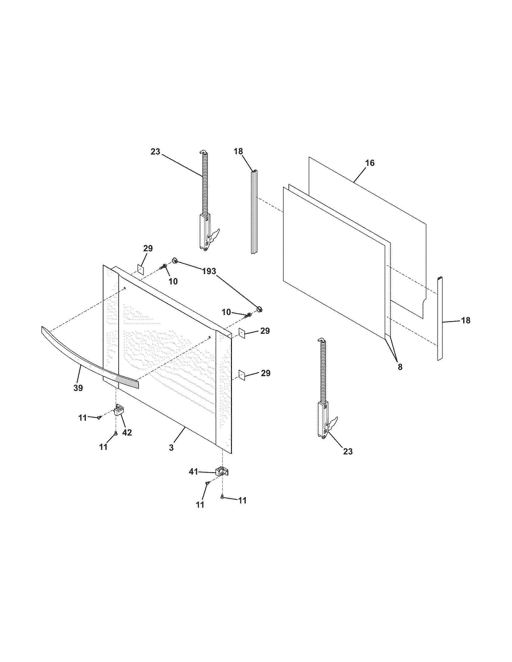 Electrolux E30EW85ESS2 doors diagram