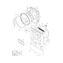 Frigidaire LGQ2152EE0 front panel/lint filter diagram