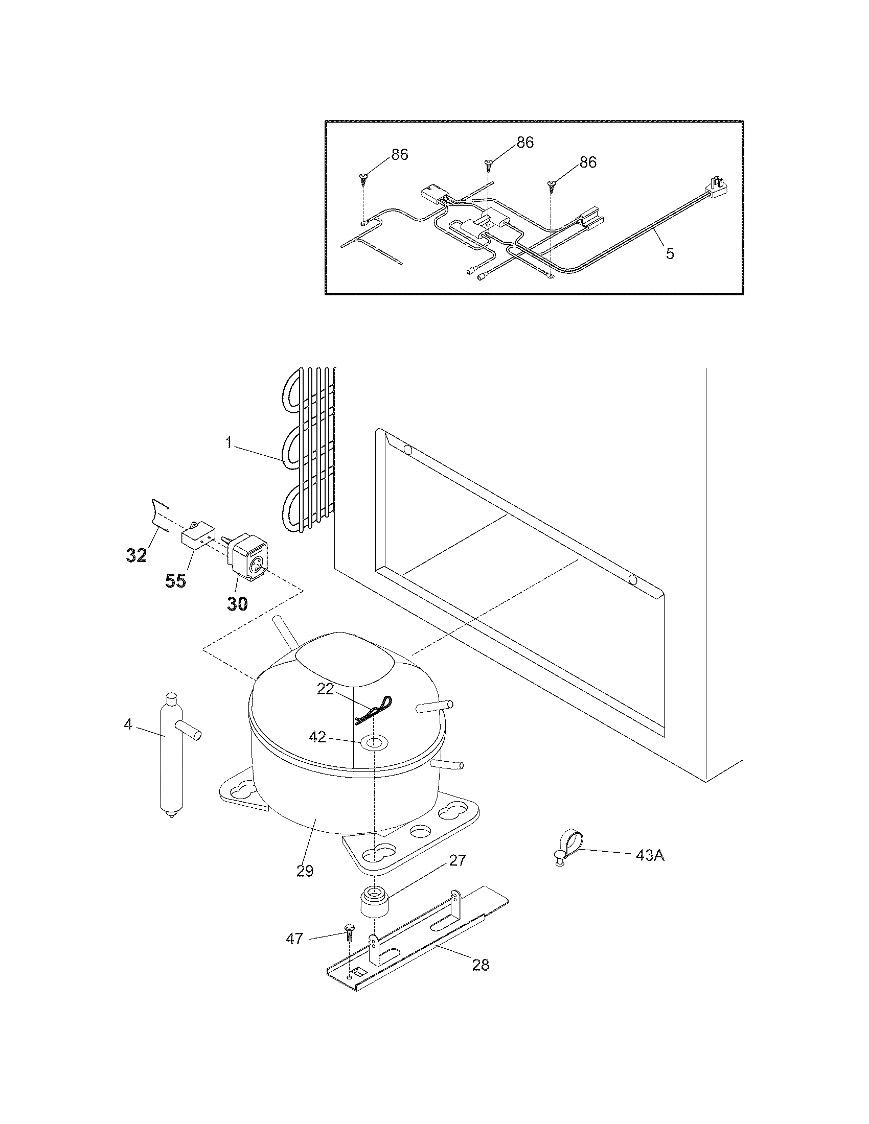 Frigidaire FCCS201FW1 system diagram