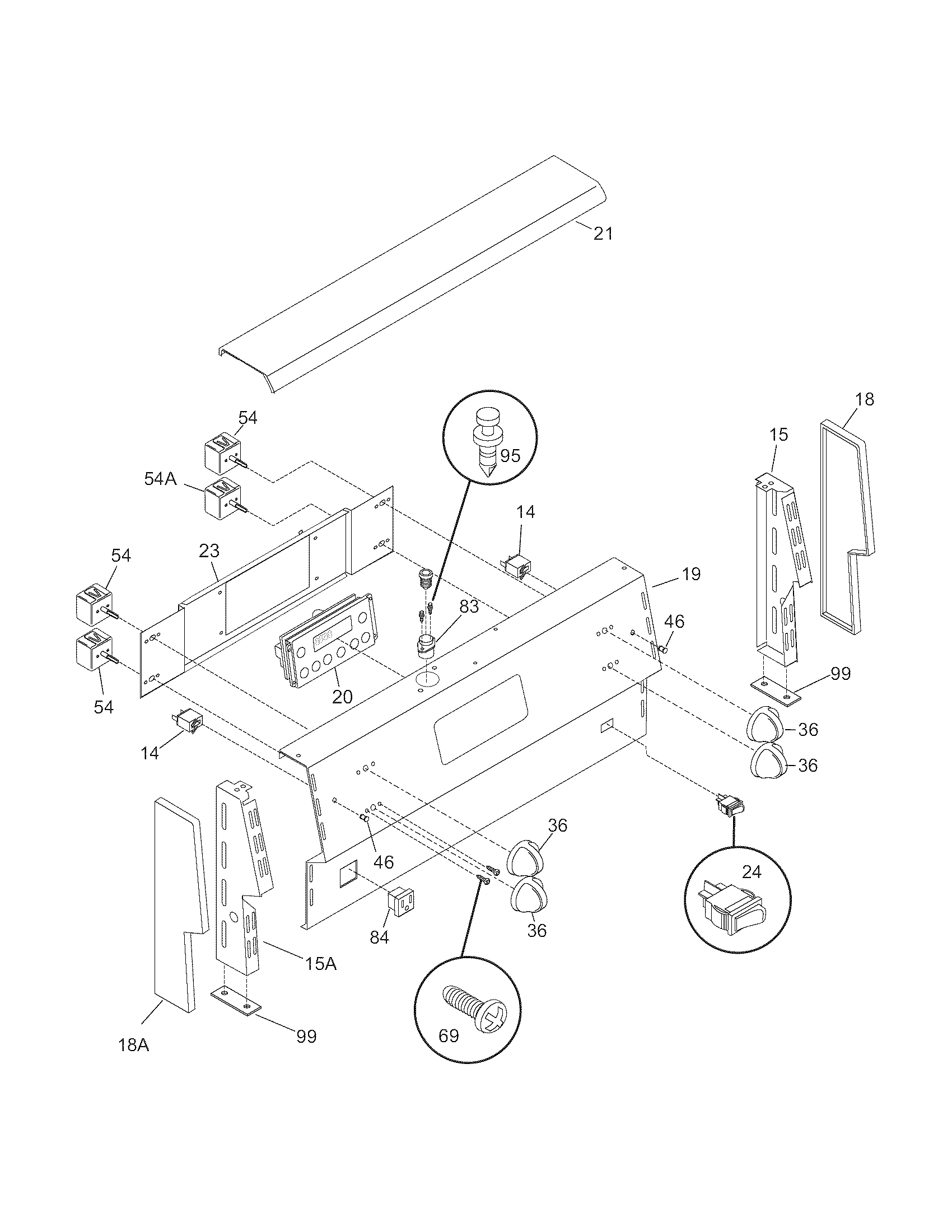 Crosley BEC212ES3 backguard diagram