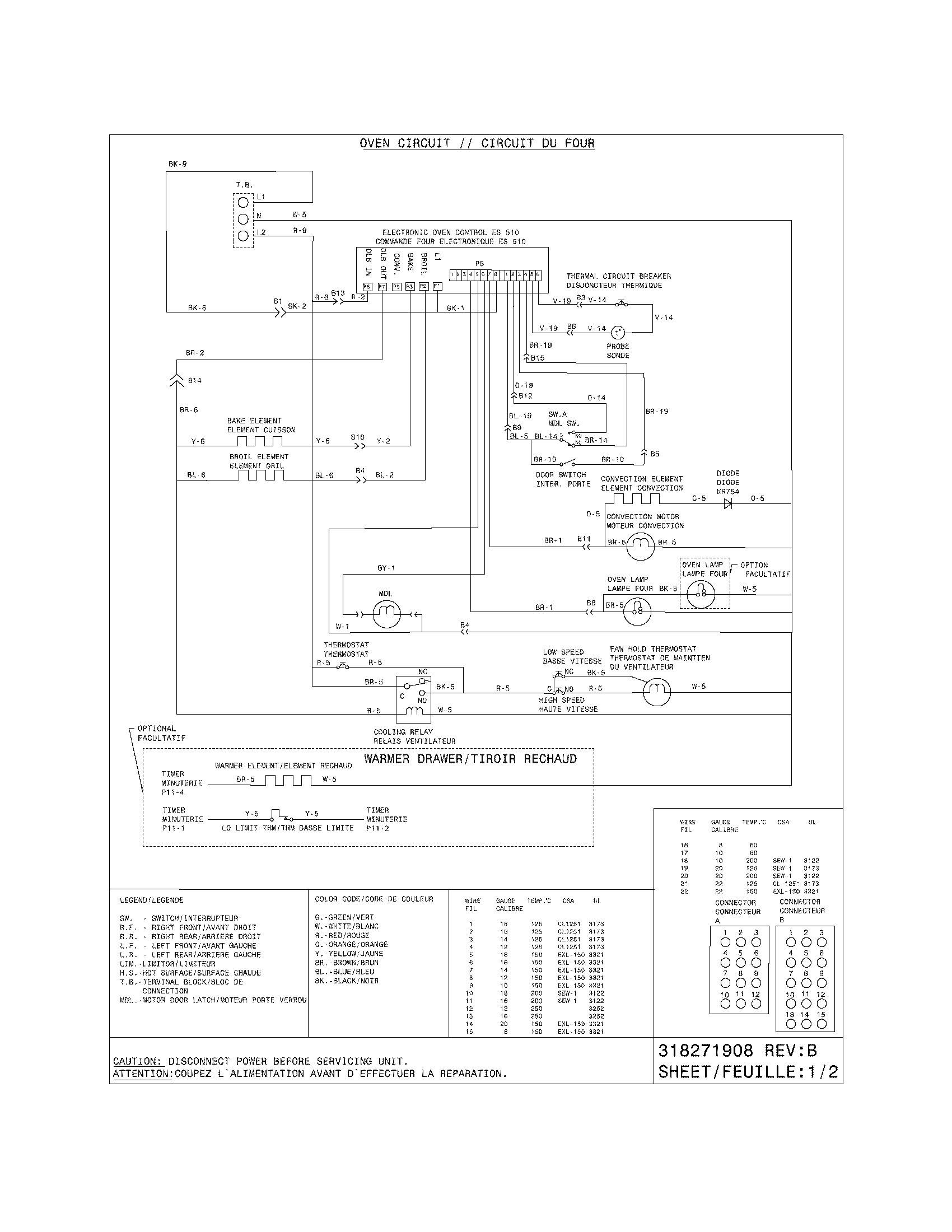 Frigidaire CGLES385FS1 wiring diagram diagram