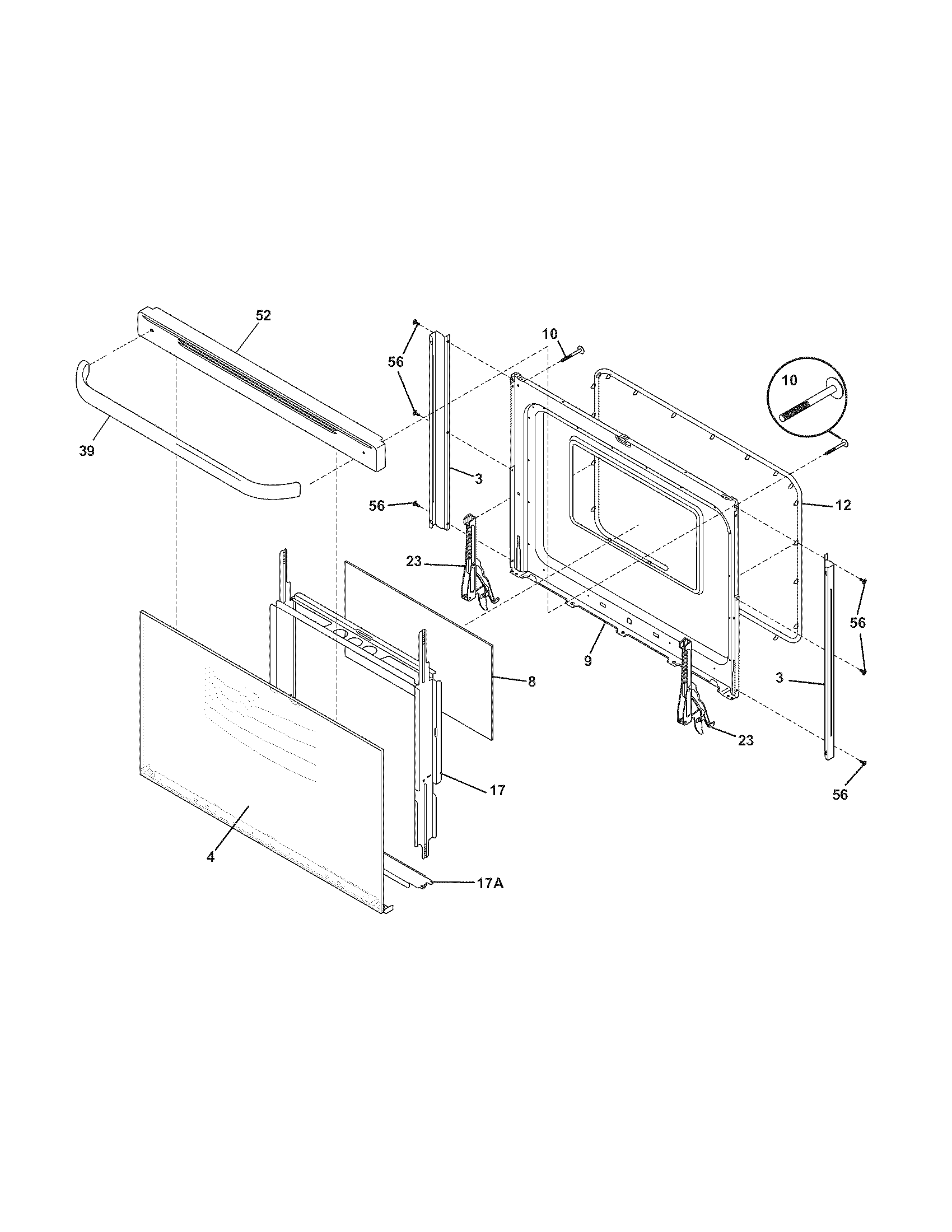 Gibson CGEF322ES5 door diagram