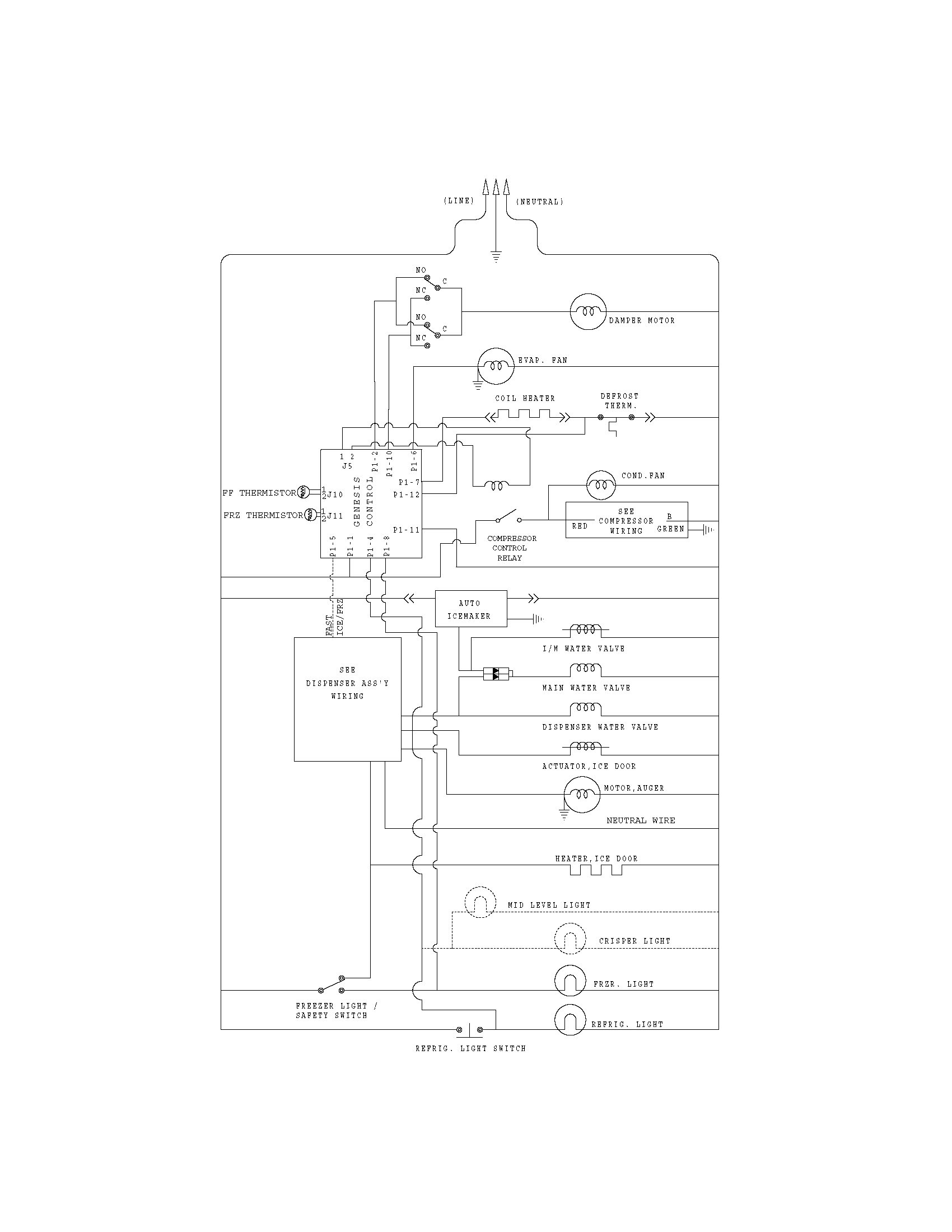Frigidaire FRS6LF7FS4 wiring schematic diagram
