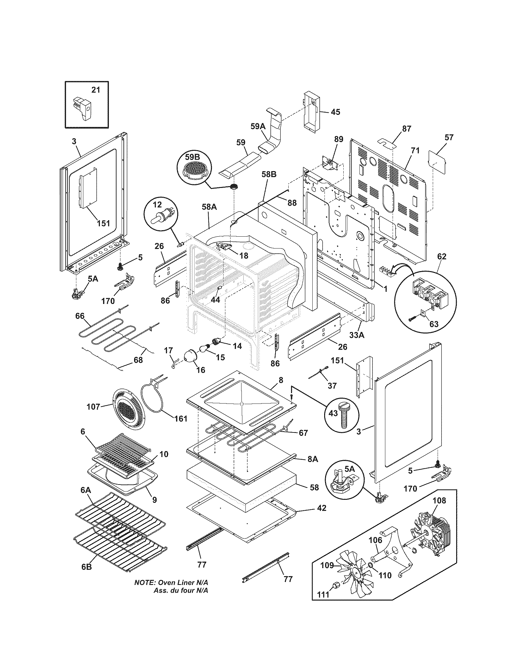 Kenmore 79096563602 body diagram