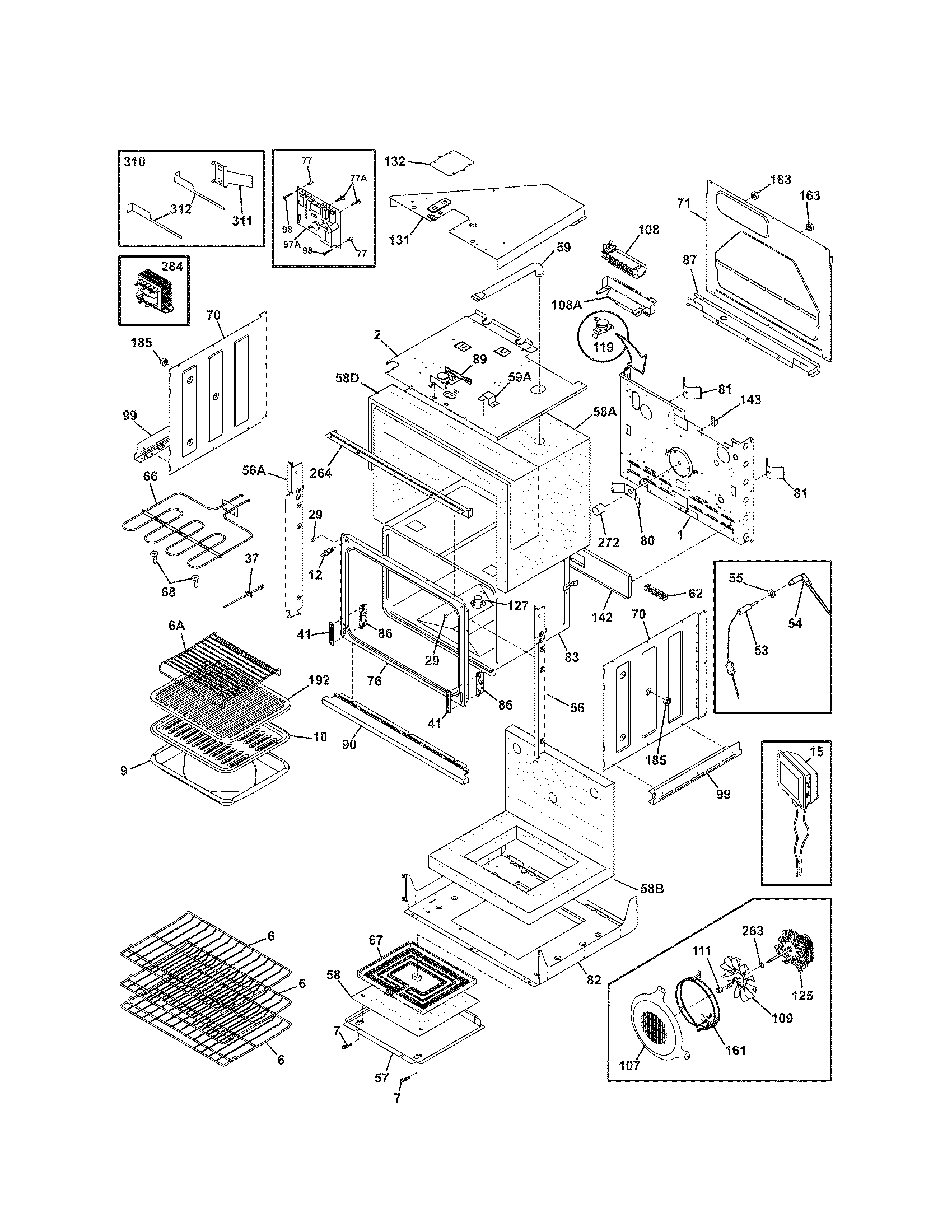 Kenmore Elite 79047893603 body diagram