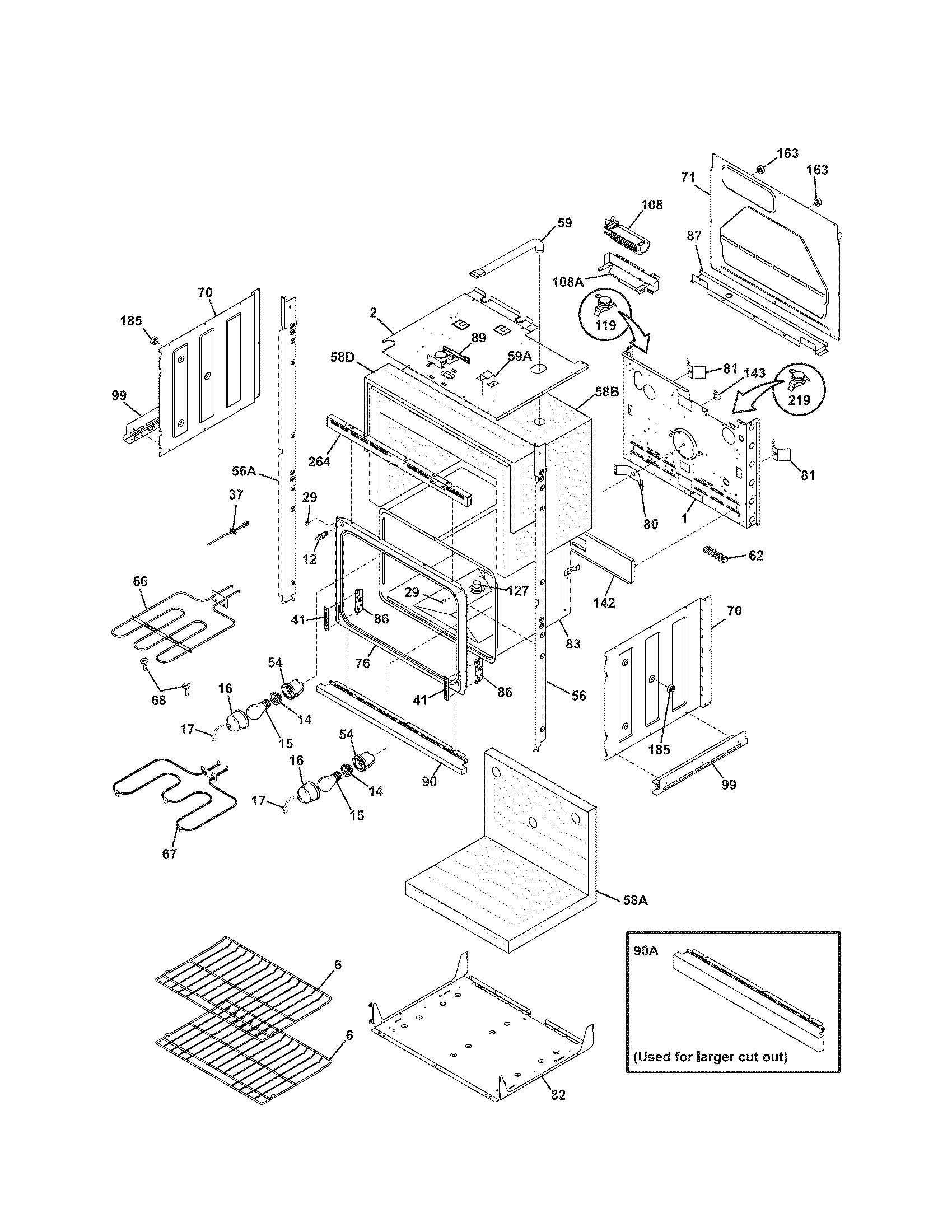 Kenmore 79047773405 lower oven diagram