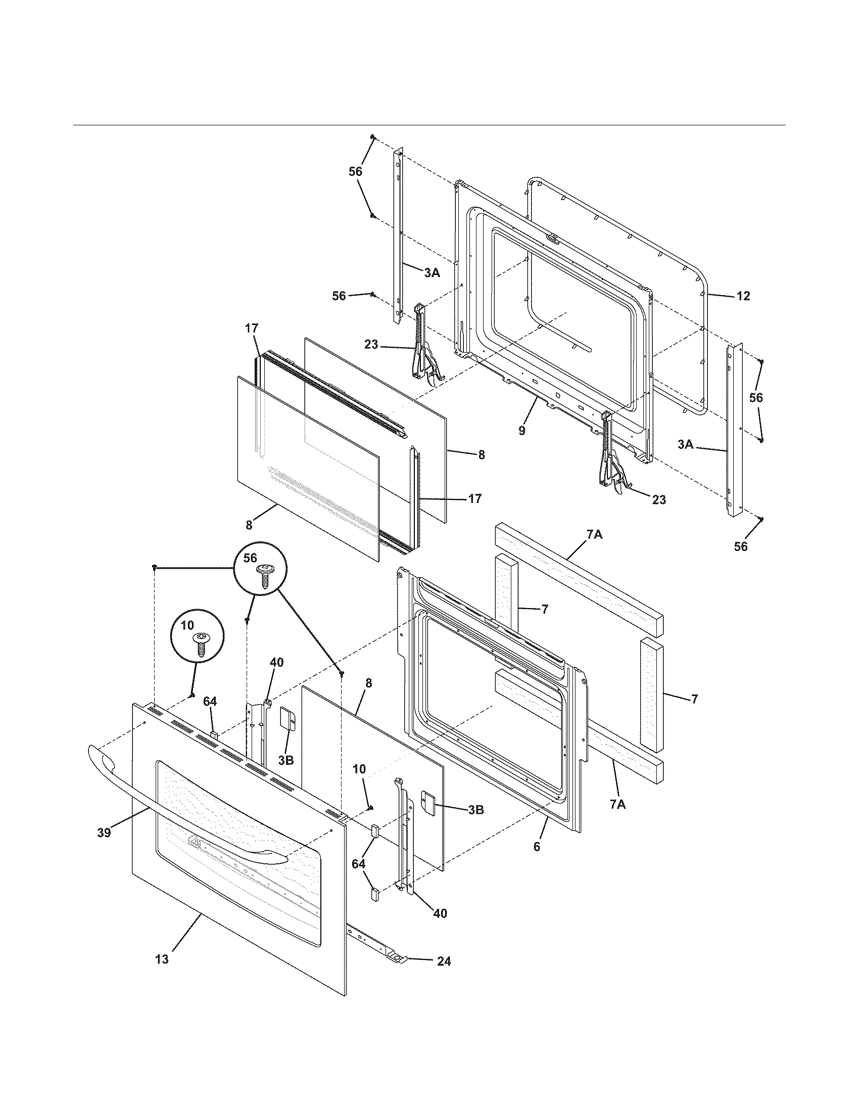 Kenmore 79047773405 doors diagram