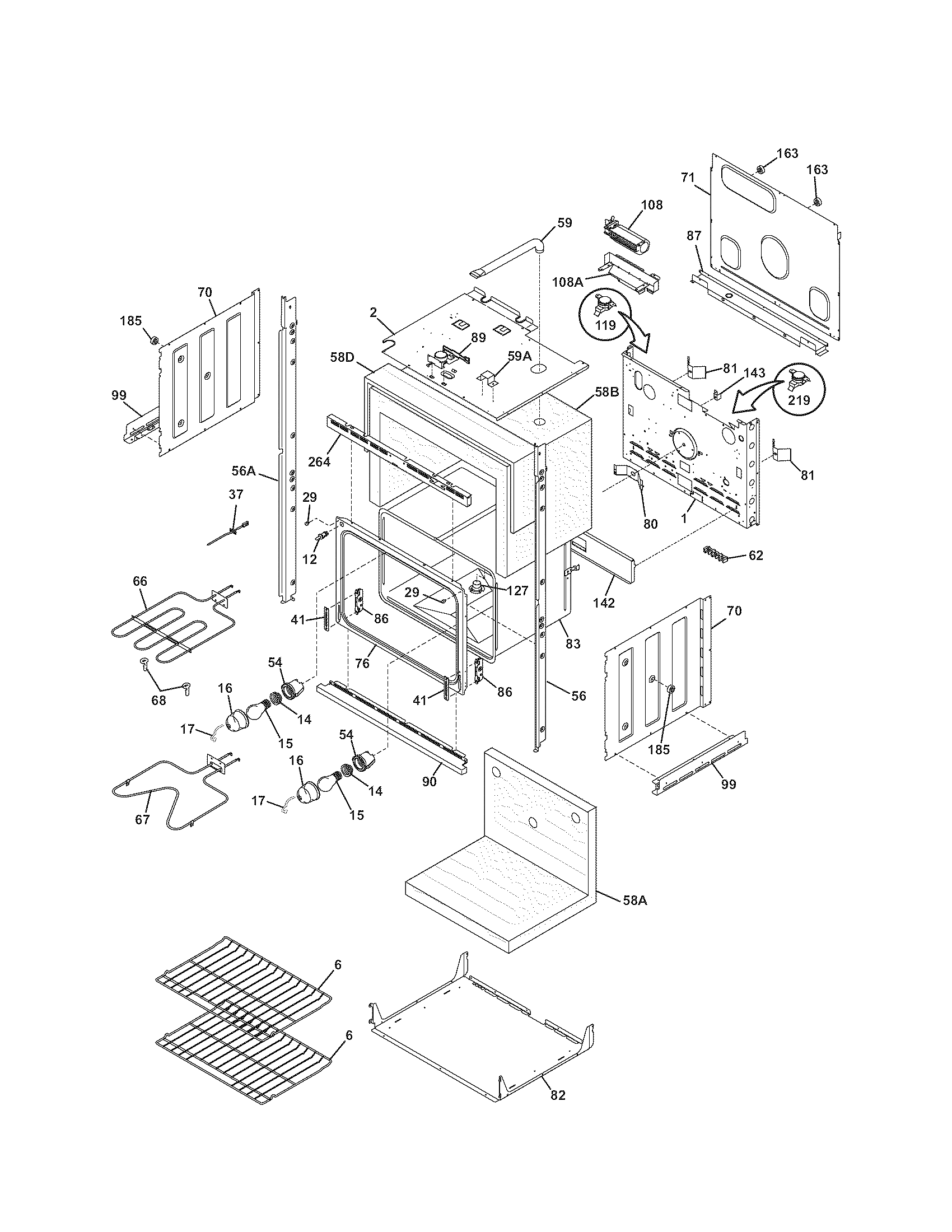 Kenmore 79047763405 lower oven diagram