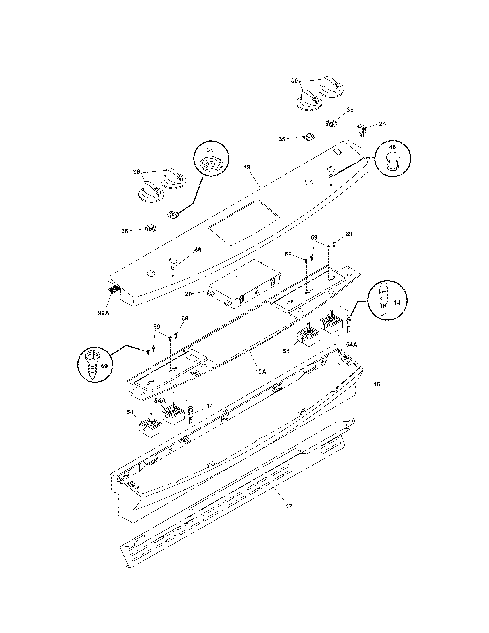 Kenmore 79045262502 backguard diagram