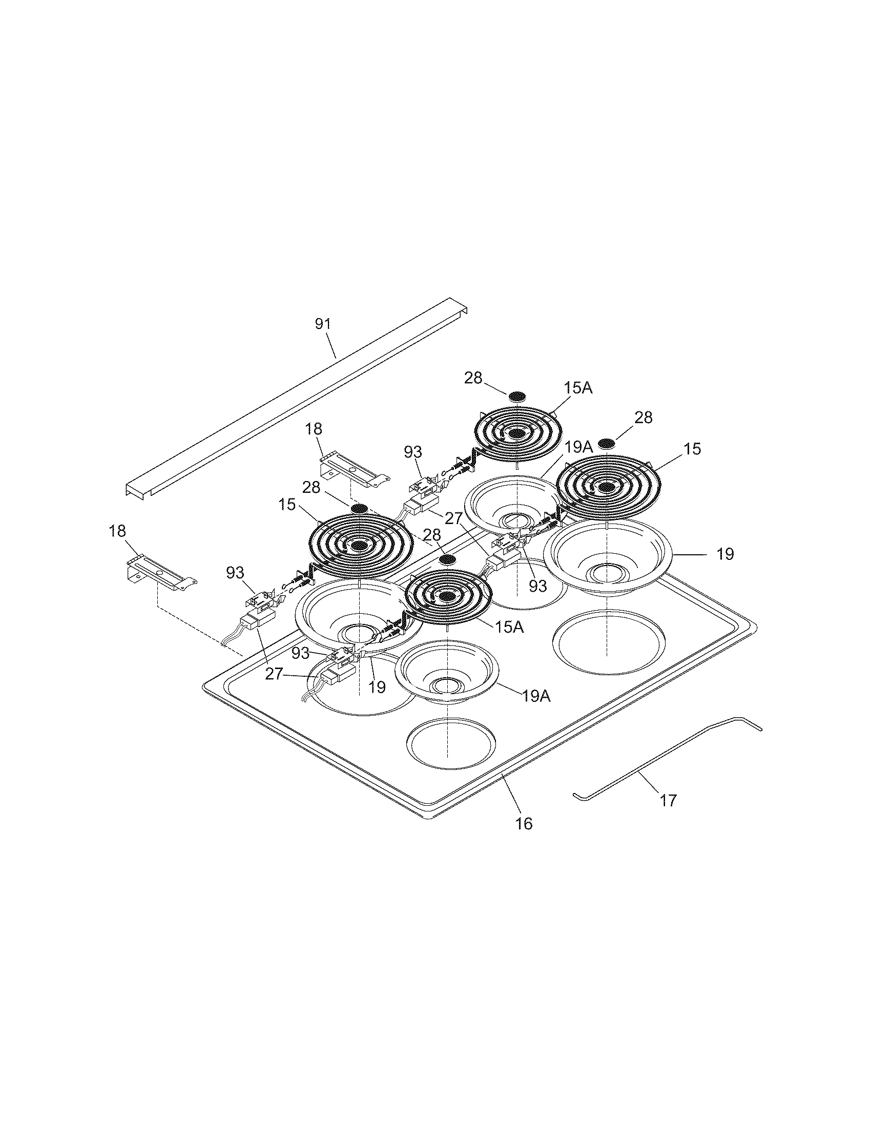 Kenmore 79045262502 maintop diagram