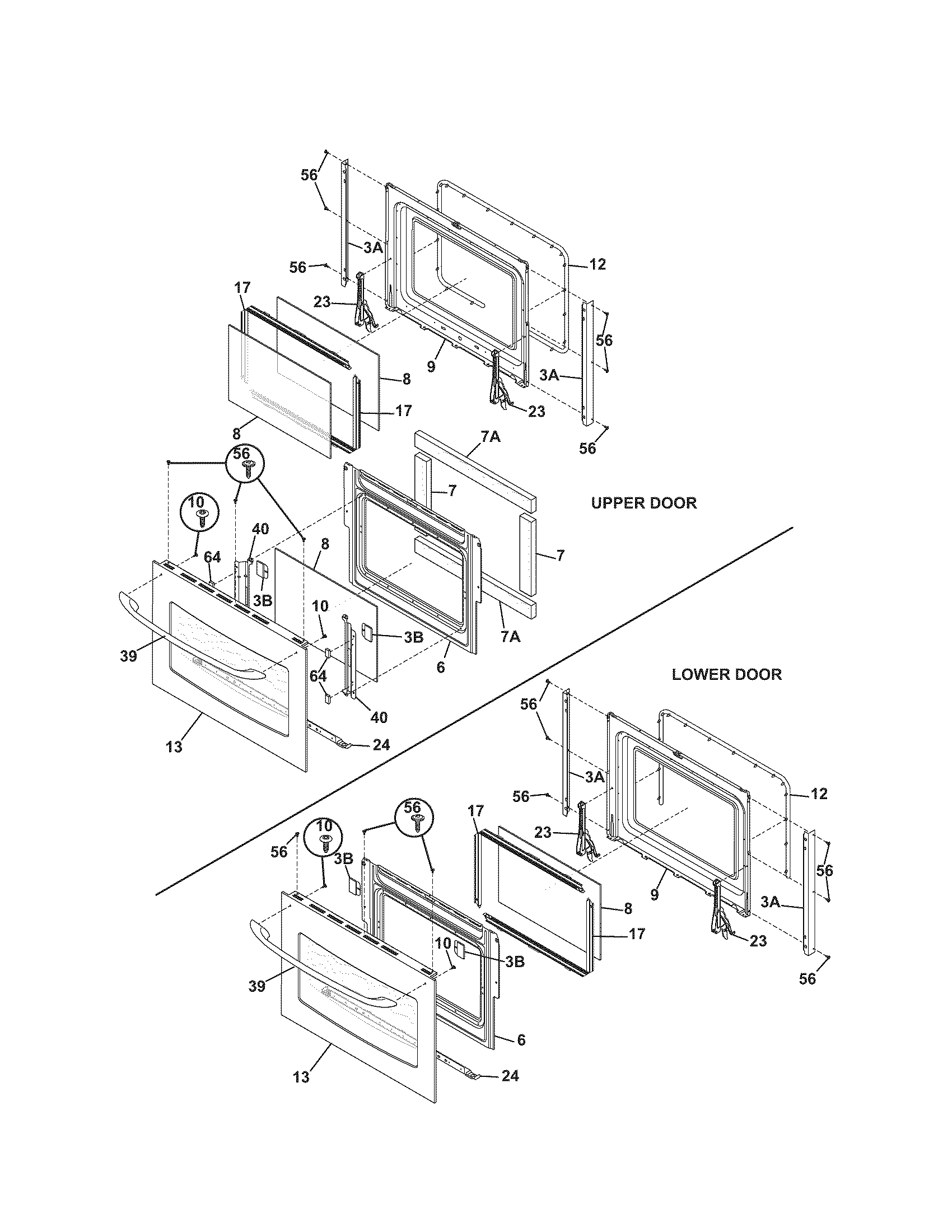 Kenmore 79047873405 doors diagram
