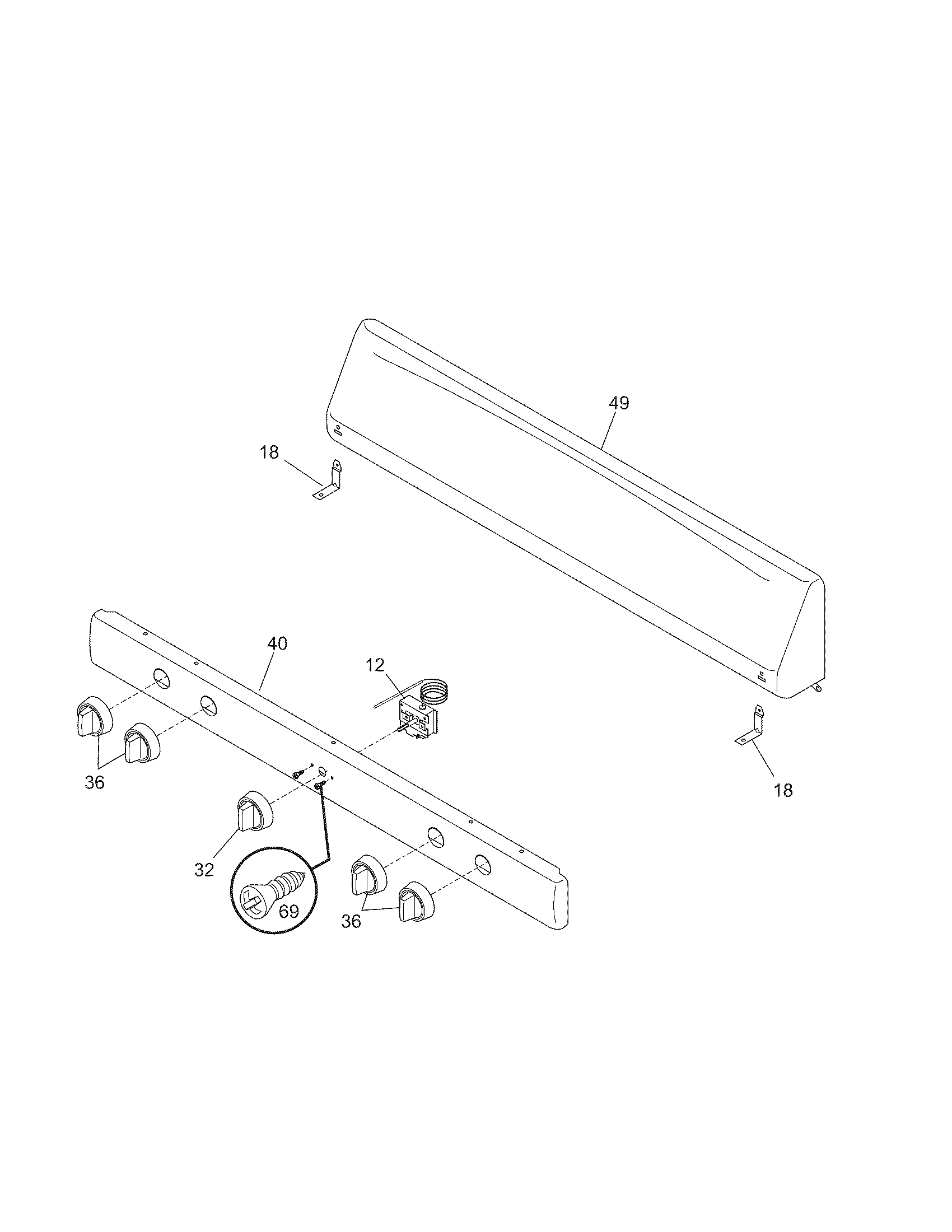 Kenmore 79060012601 backguard diagram