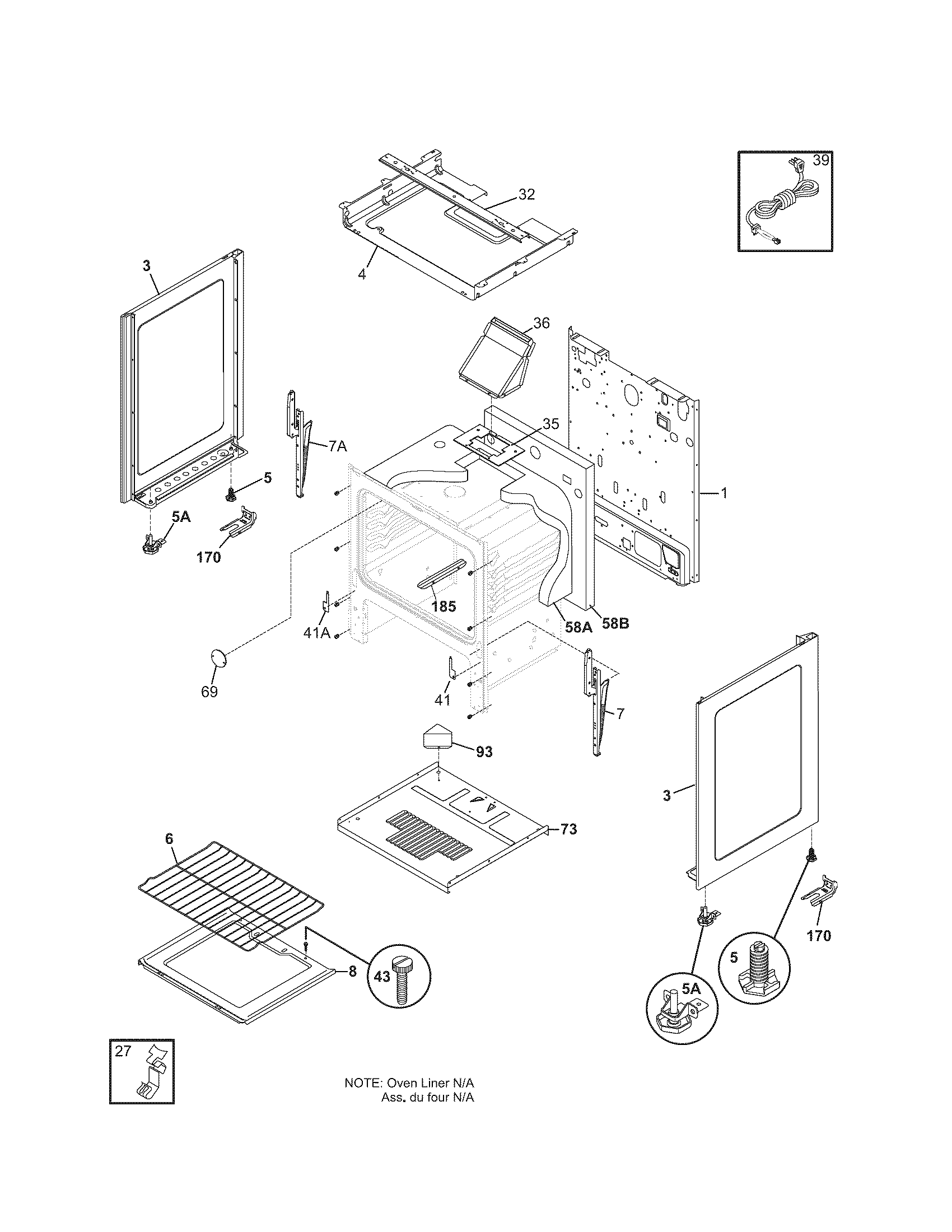 Kenmore 79060012601 body diagram