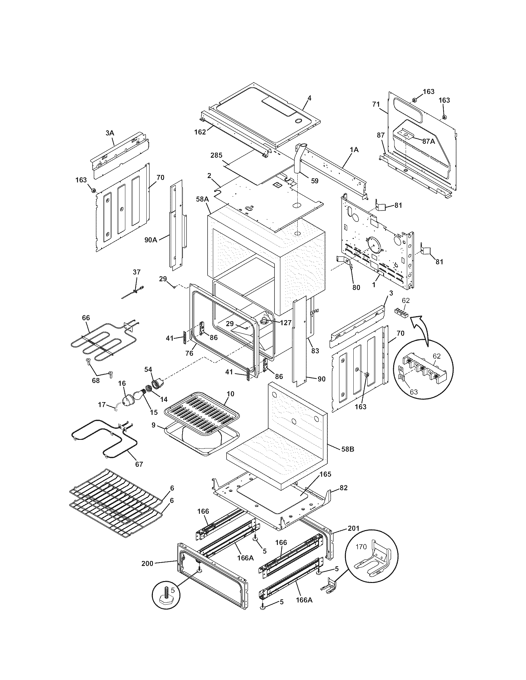 Kenmore 79046262502 body diagram