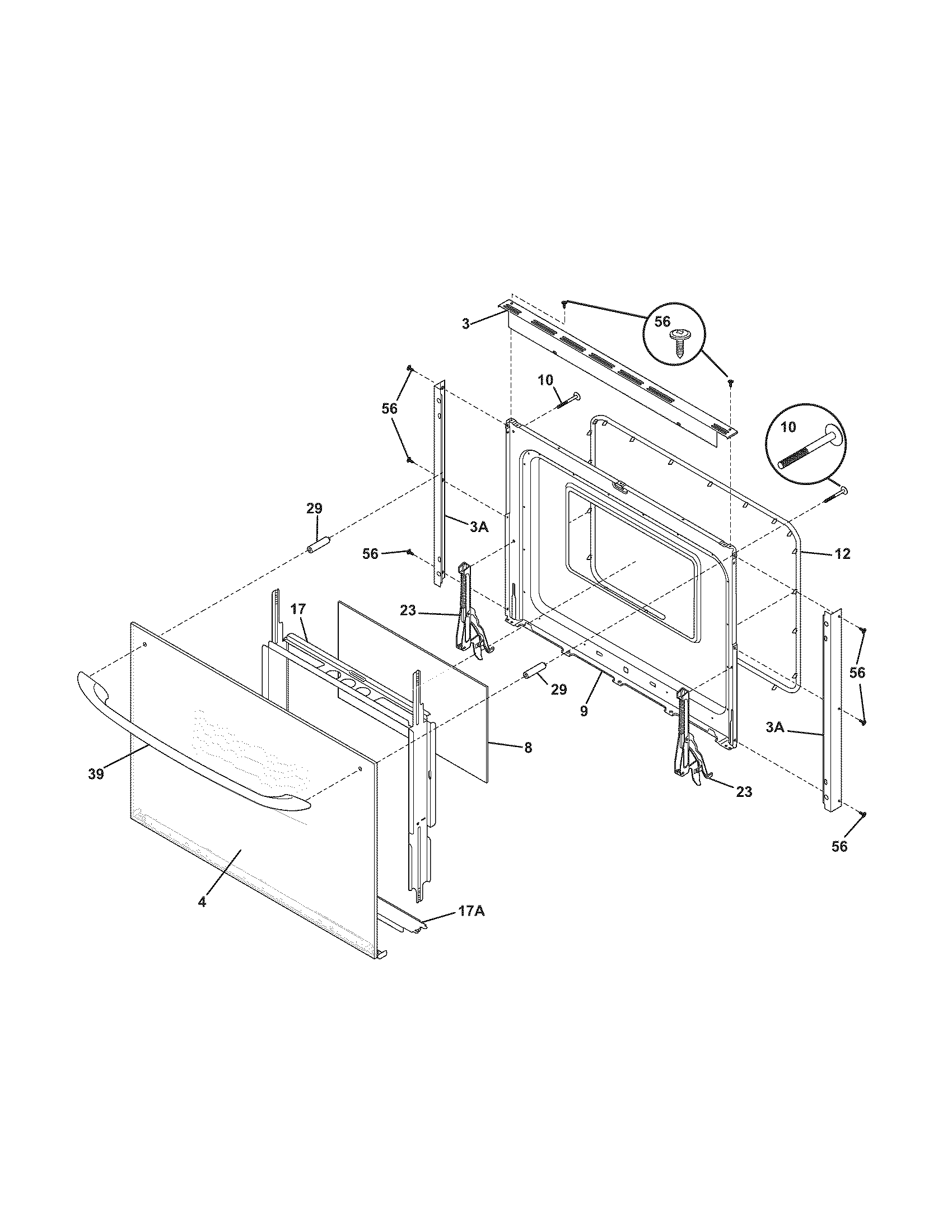 Kenmore 79046262502 door diagram